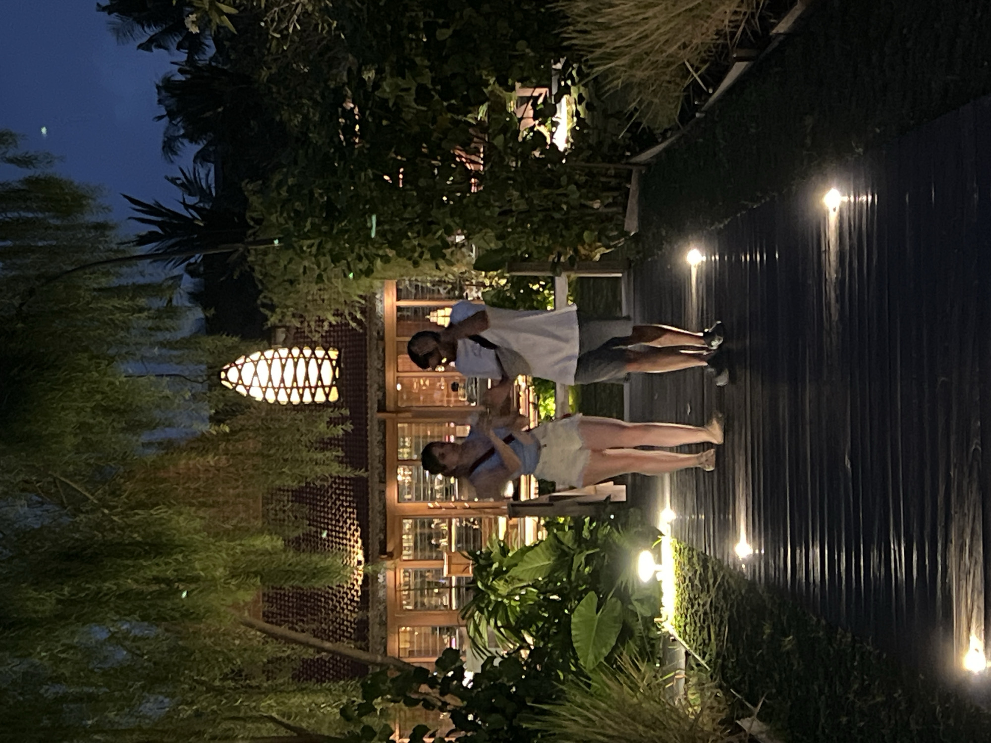 Evening resort and dining scenes captured across Ubud District