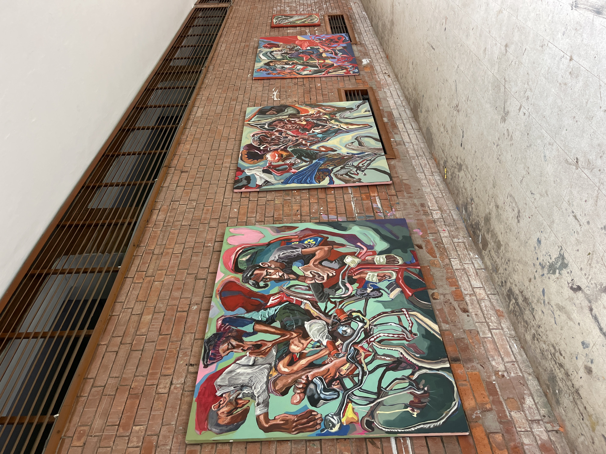 Art workshops and displays documented across Dhaka