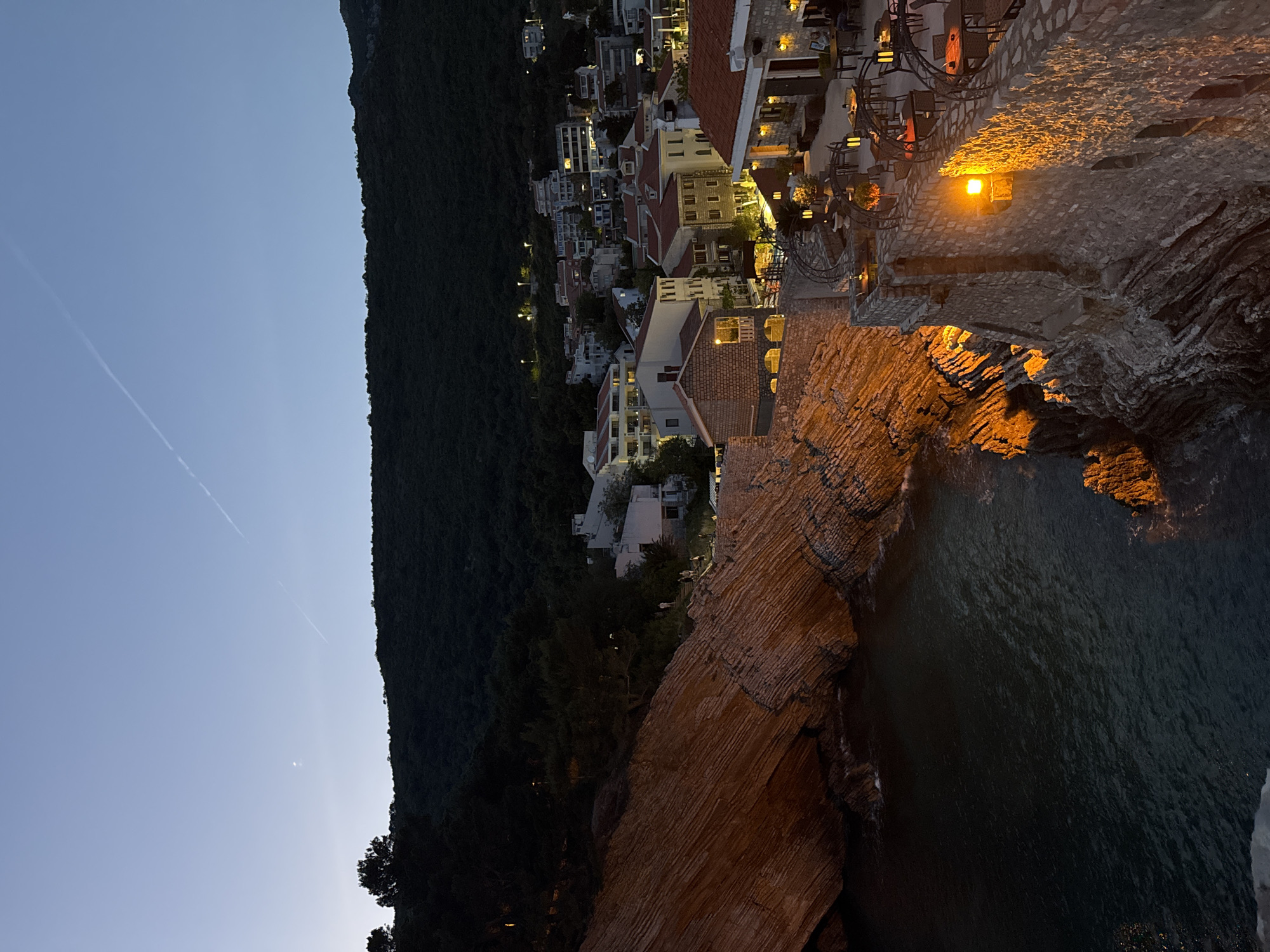 Tourist captures dusk scenes around Montenegro coastal town