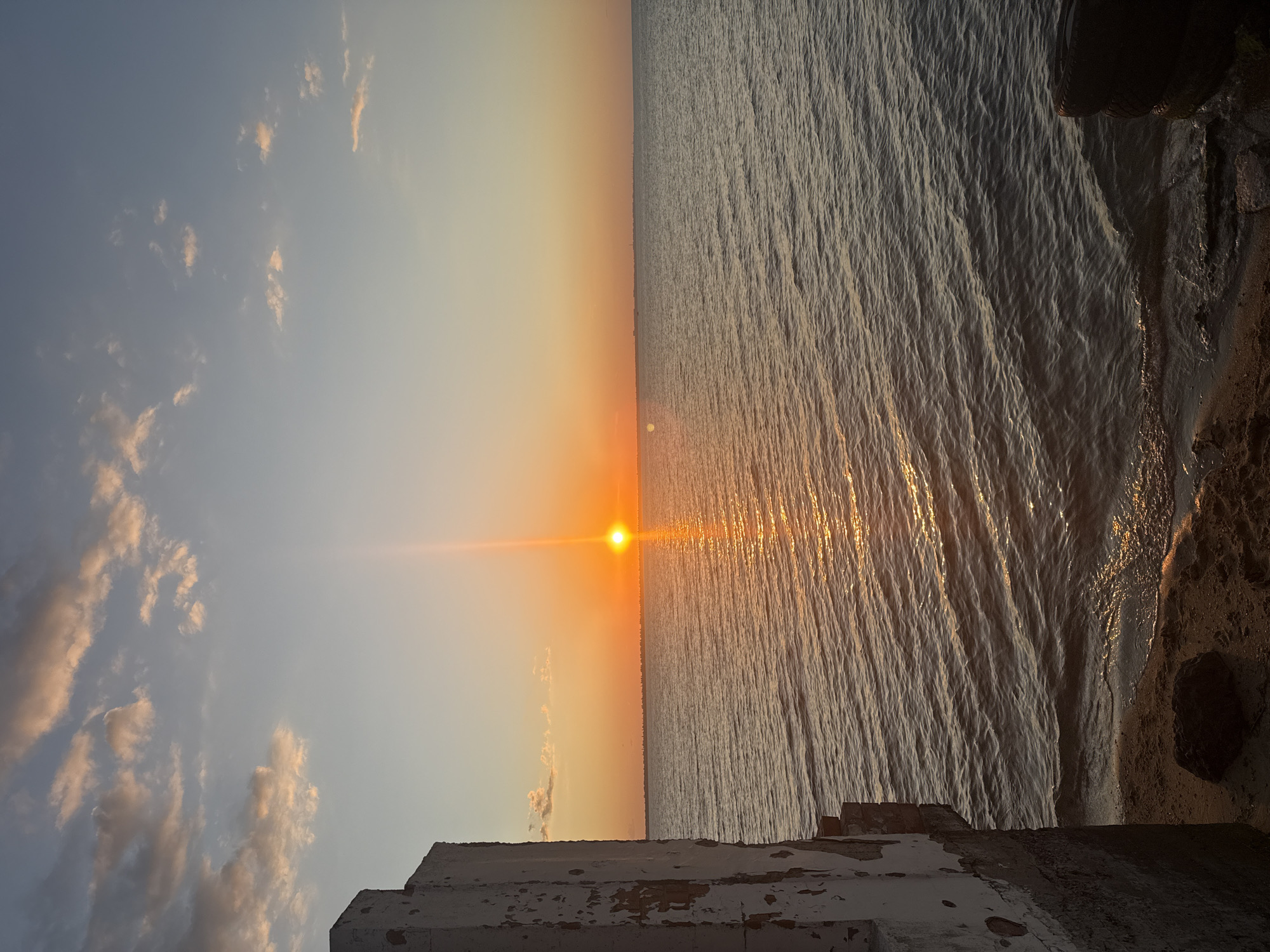 Golden sunset reflecting across the Black Sea at Zatoka