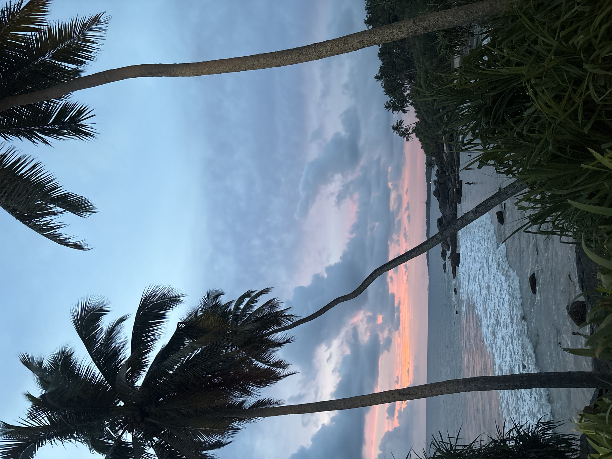 Twilight beach scene captured in Ahungalla, Sri Lanka