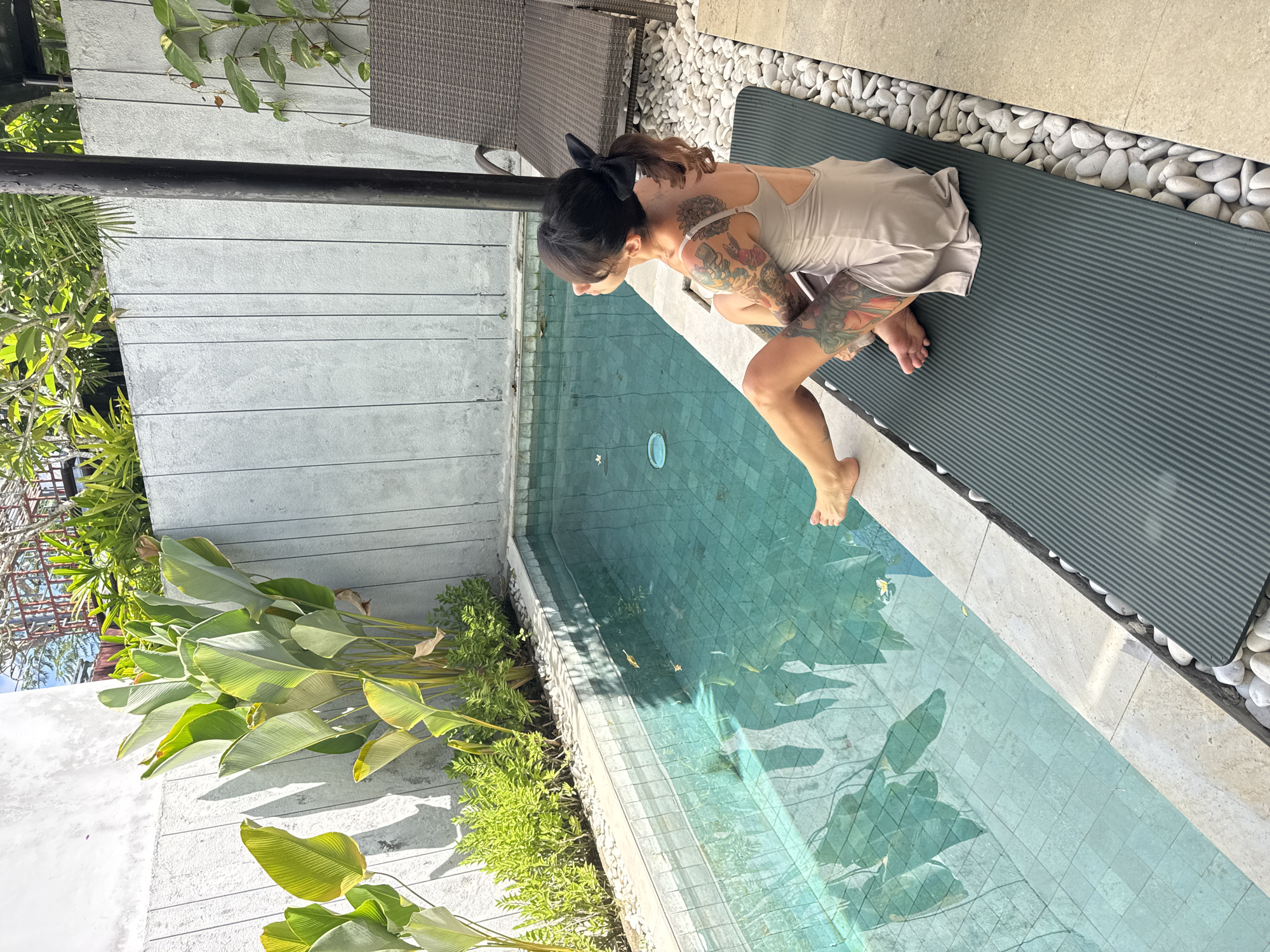 Poolside yoga and meditation session in Kuta Selatan, Bali