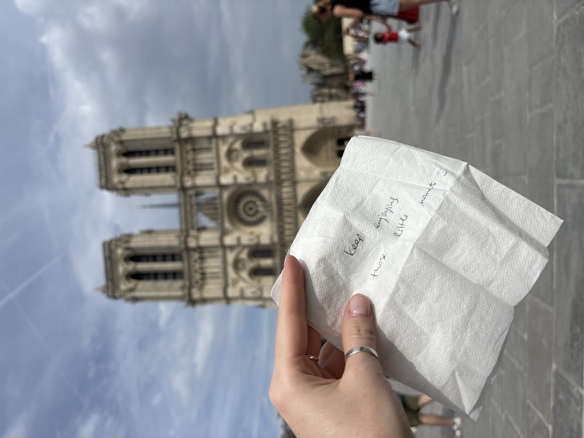 Afternoon scenes around Notre Dame Cathedral in Paris