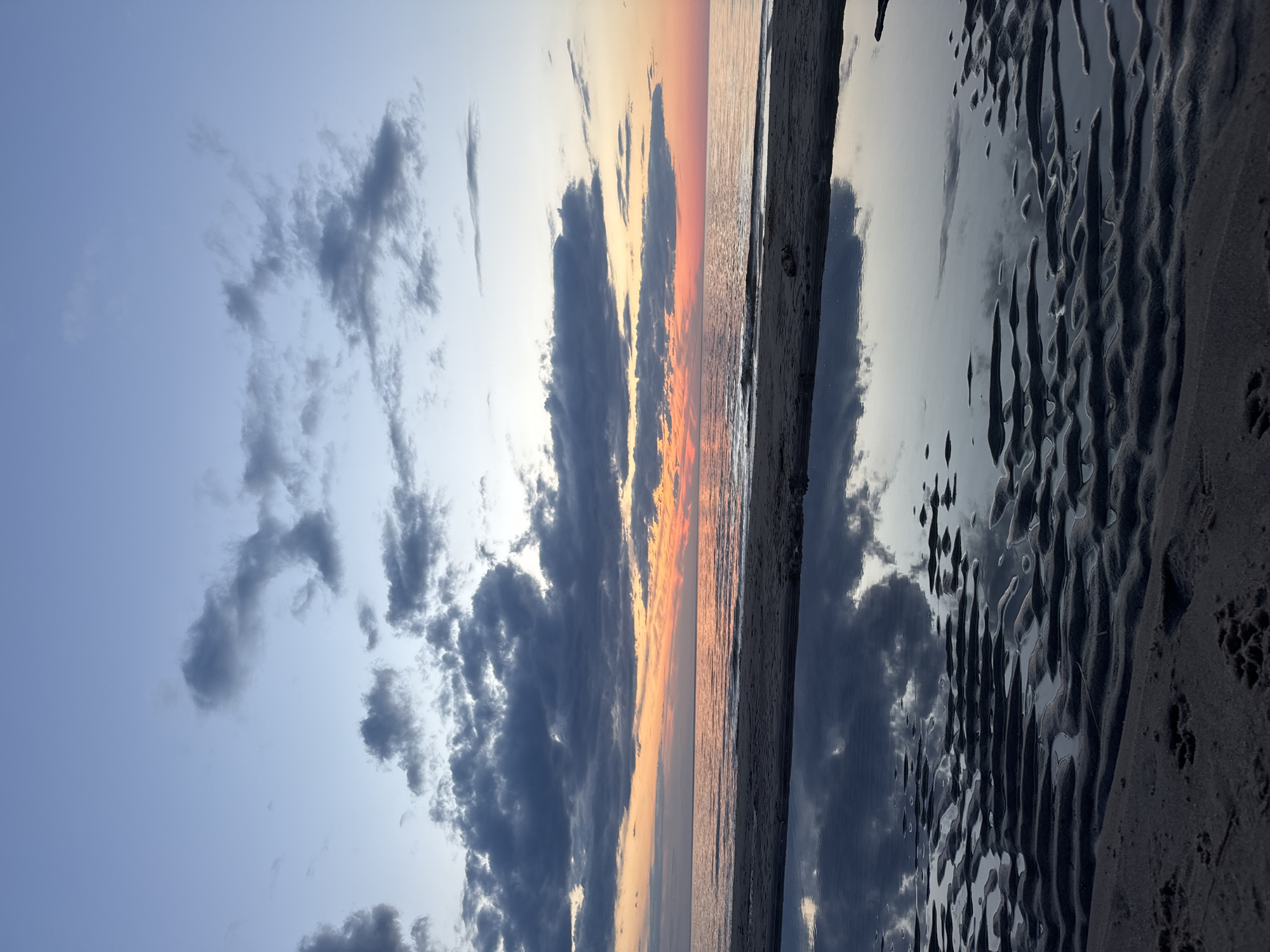 Sunset observed at Carnikava beach, Latvia