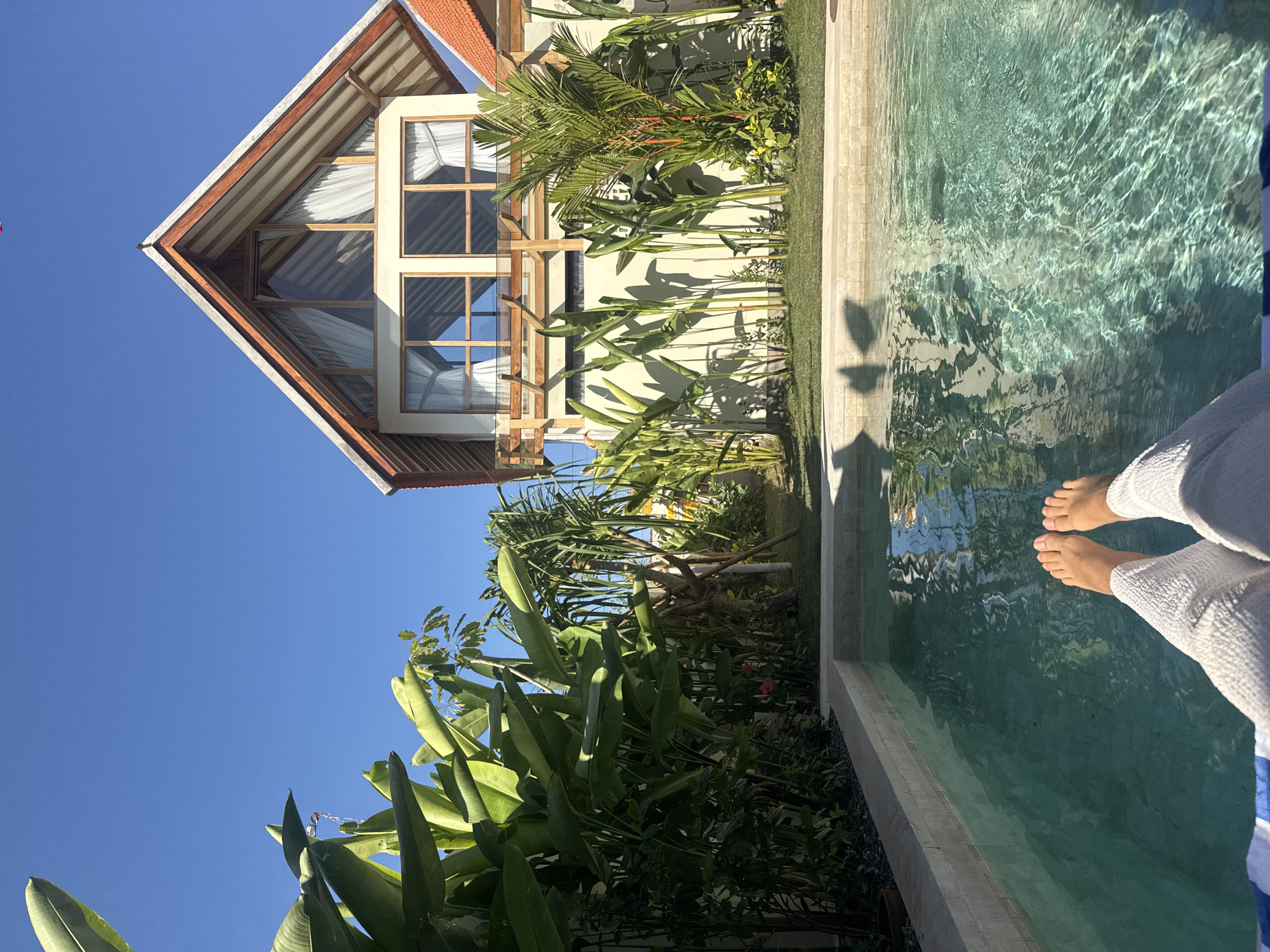 Lazy poolside morning at a Bali resort