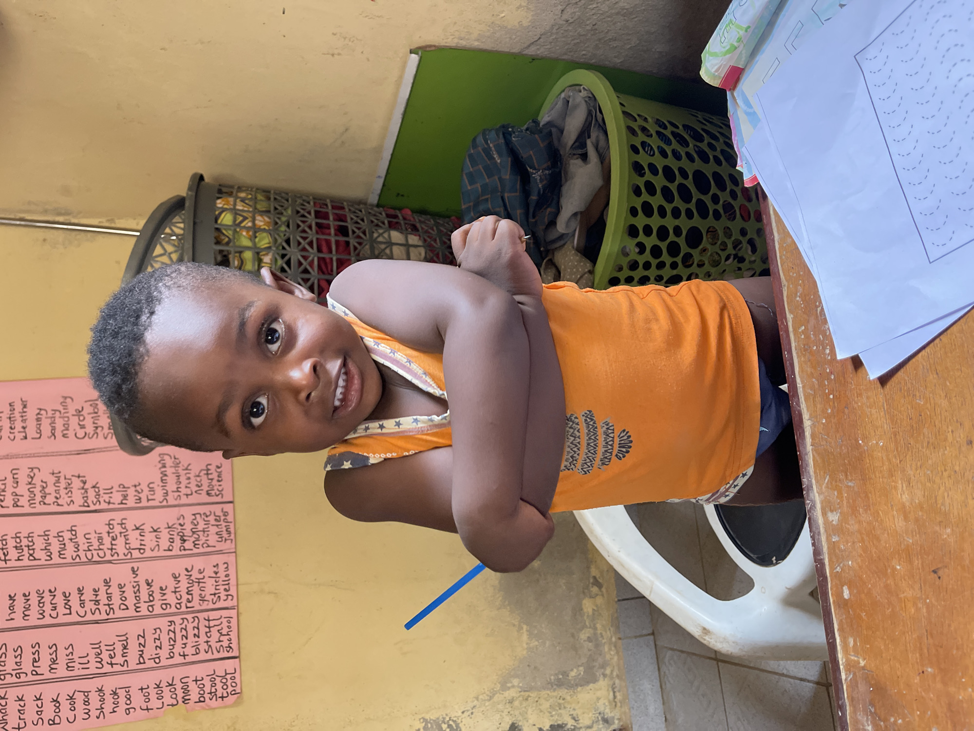 Nigerian children engage in math lessons, educational activities