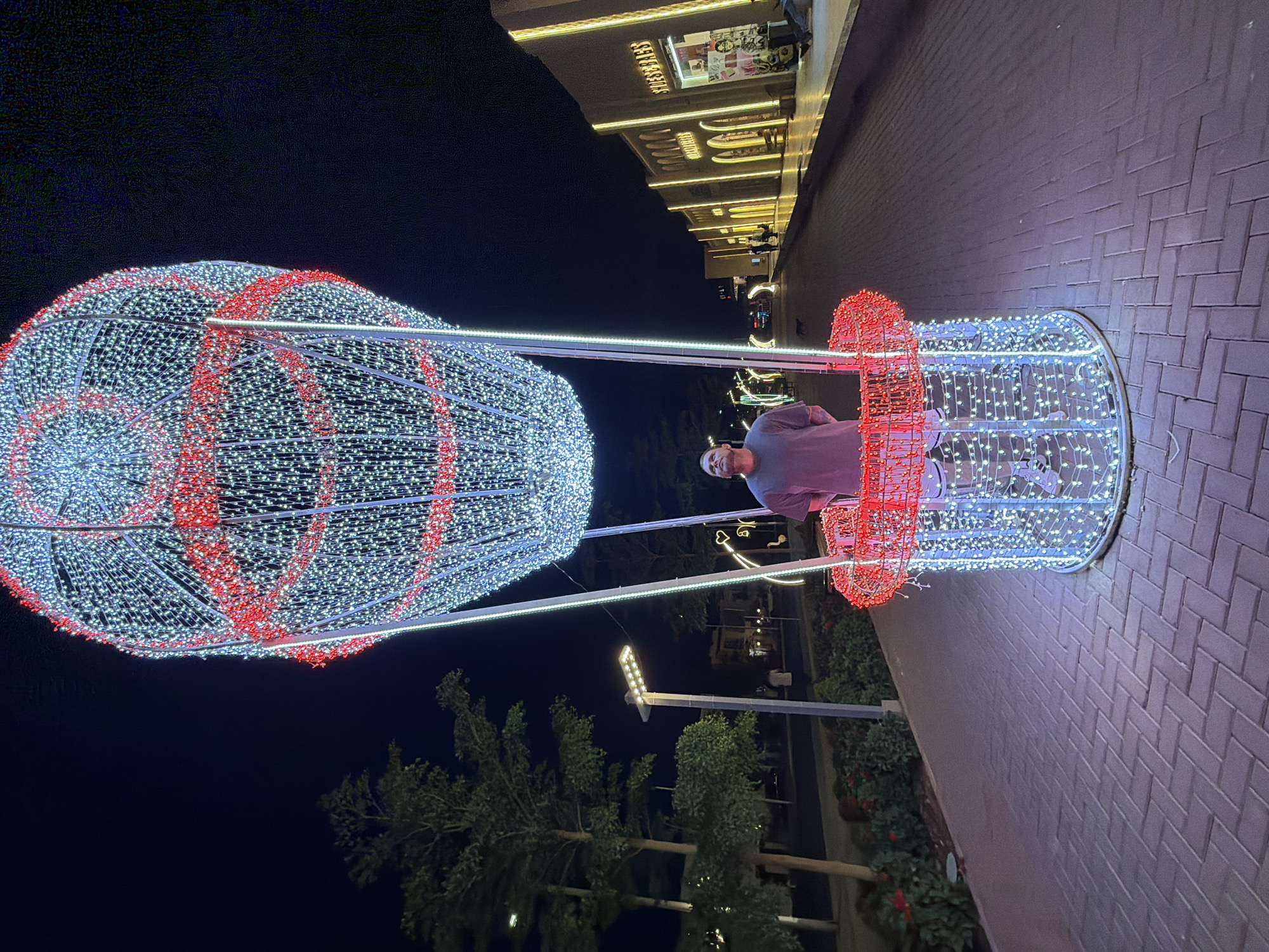 Illuminated decorative displays attract visitors in Sharm El Sheikh