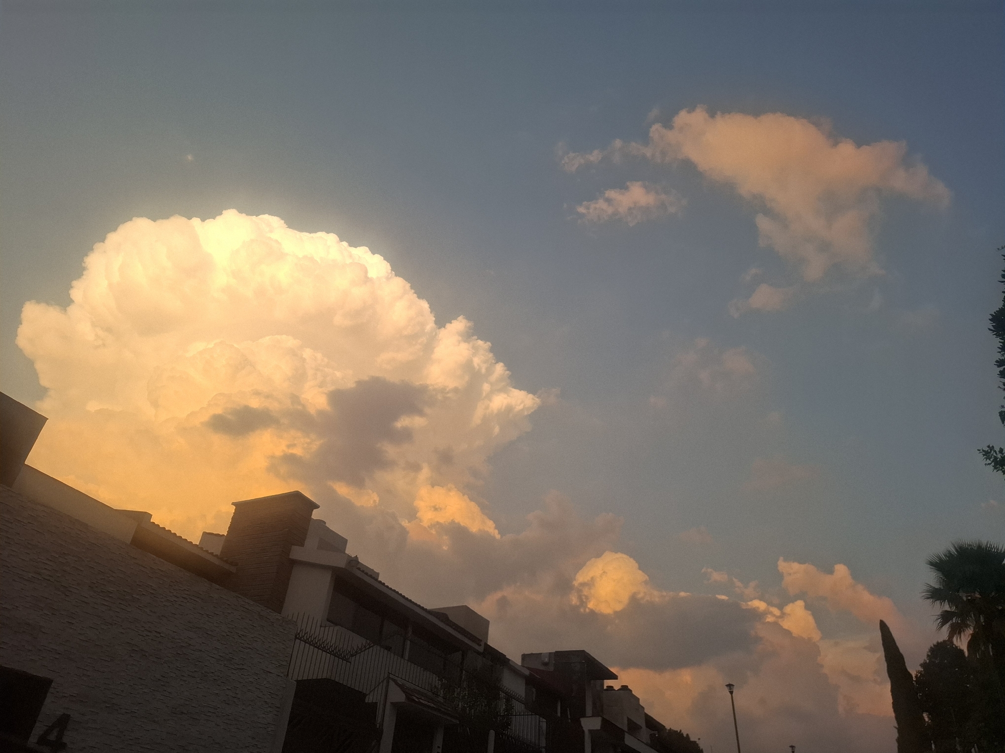 Twilight cityscape observed in Huixquilucan de Degollado, Mexico