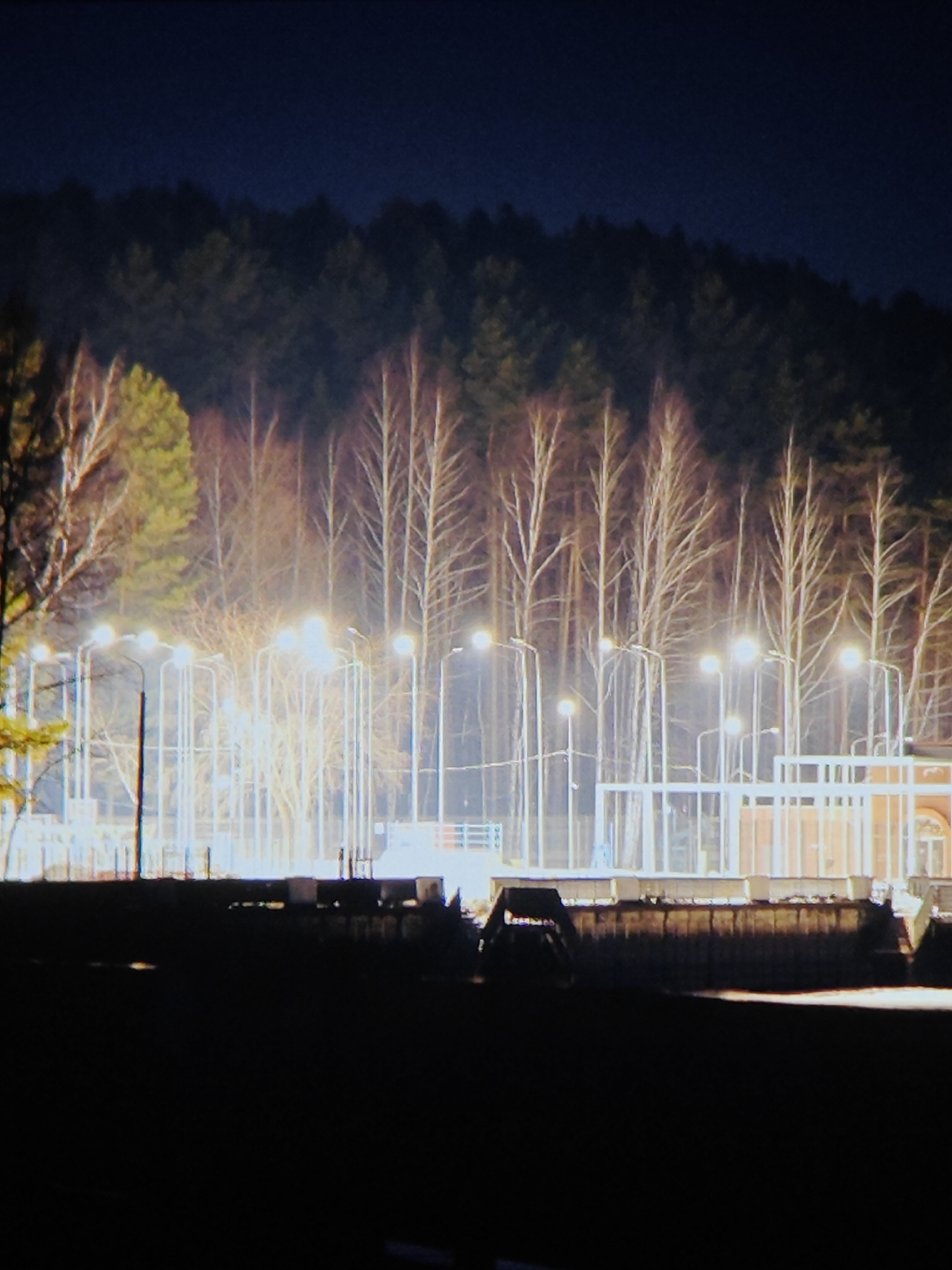 Nighttime scenes documented across Chaikovsky, Russia under full moon