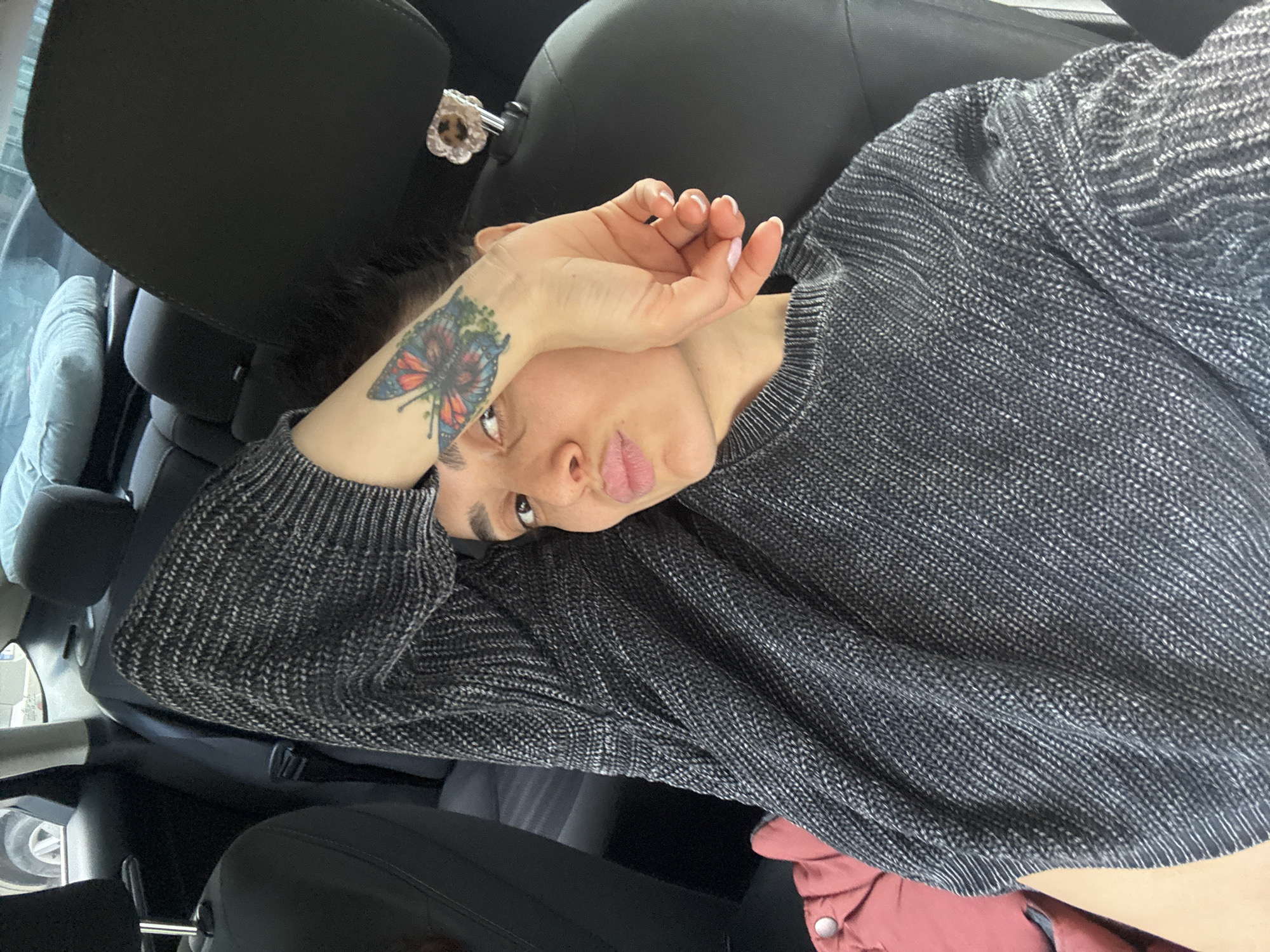 Women Document Car Journey Through Selfies in Tbilisi
