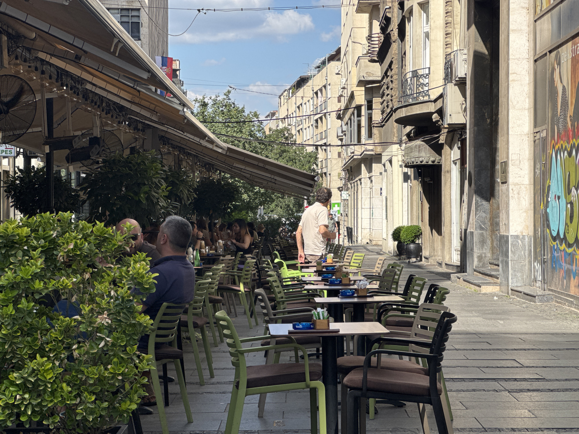 Busy afternoon on Belgrade's main pedestrian street