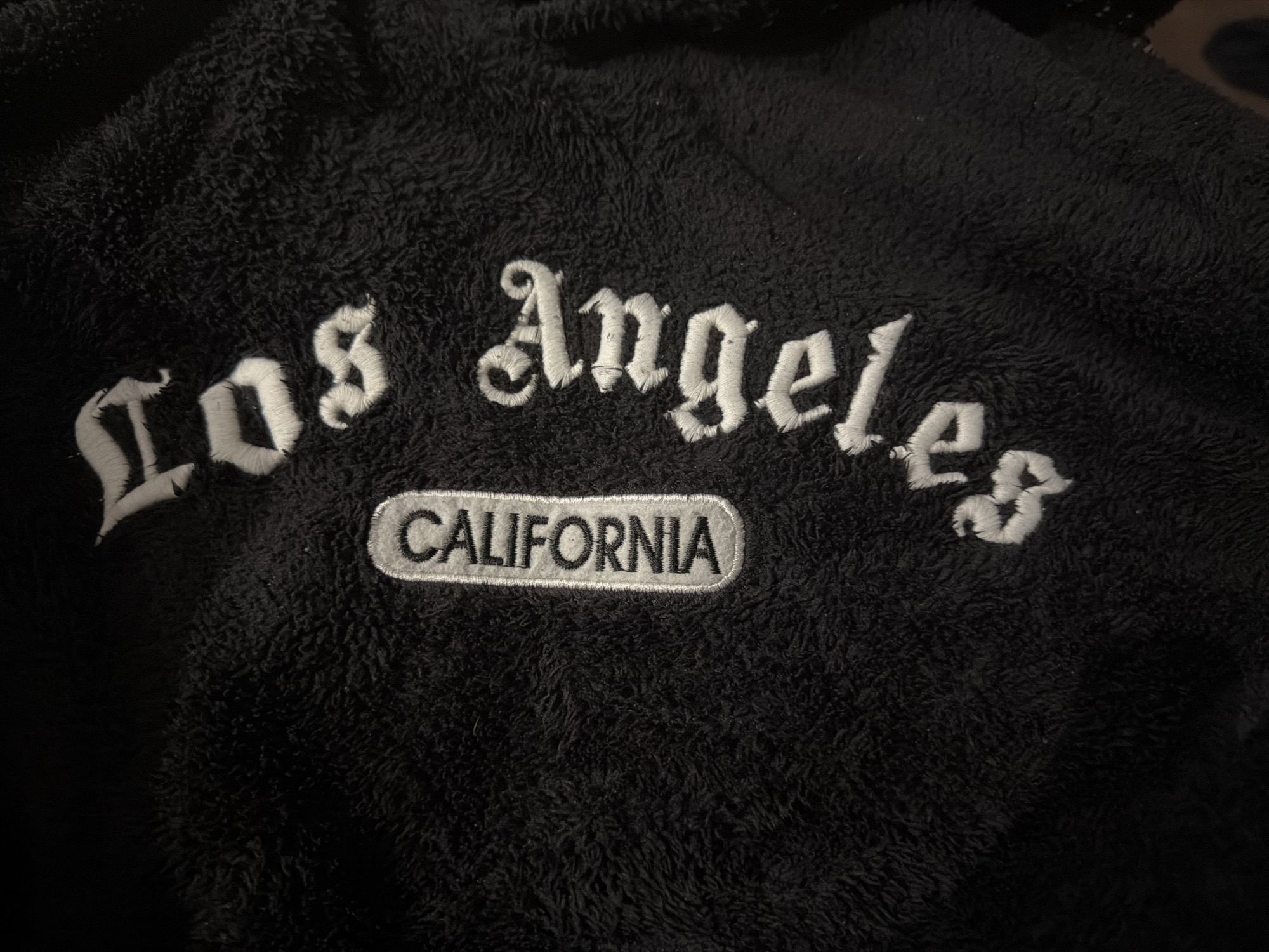 Los Angeles-branded clothing item photographed in Bulgarian village
