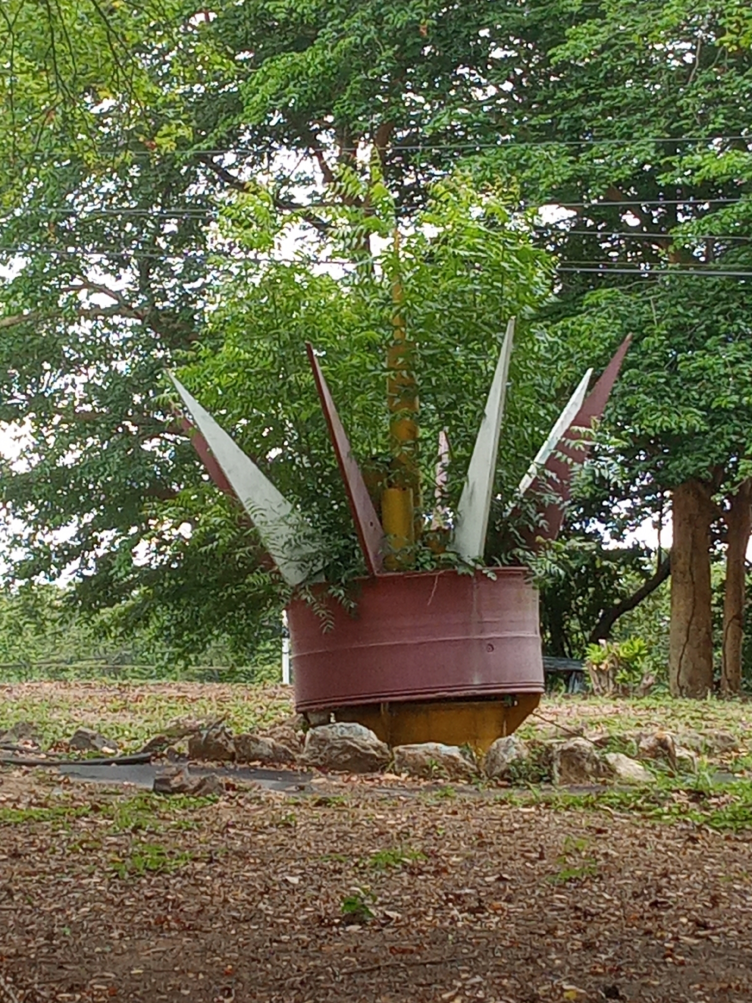 Unusual metal art installation spotted in Guayana City