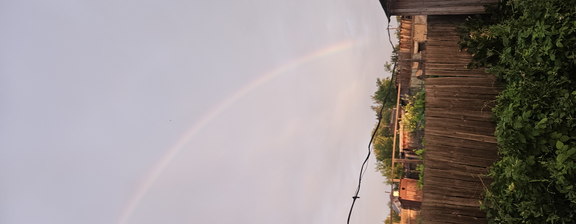 Rainbows and fire in the skies over Semey, Kazakhstan