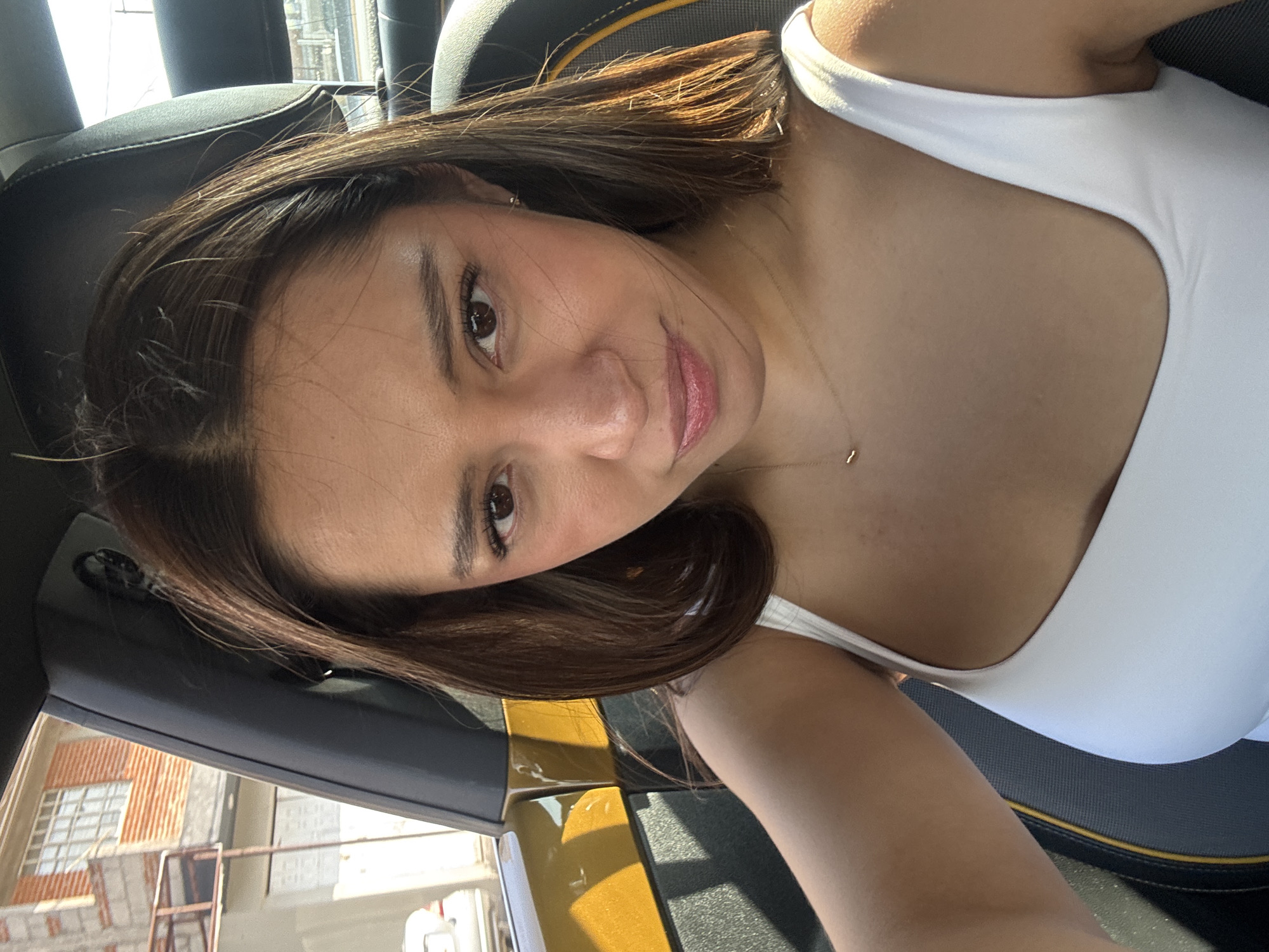 Casual in-car moment in Cholula, Mexico