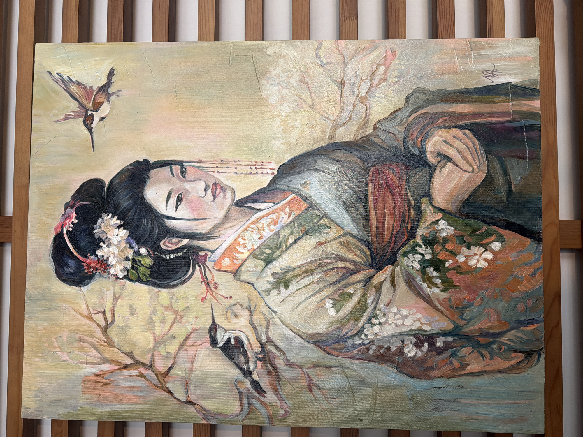 Japanese-themed restaurant artwork documented in Varna, Bulgaria