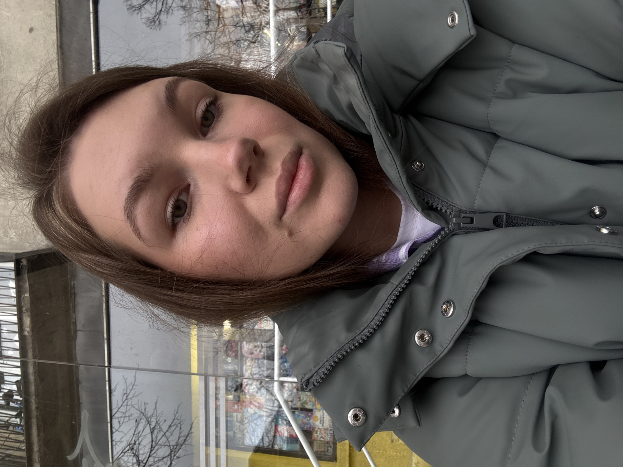 Woman takes morning selfie in Belgrade suburb