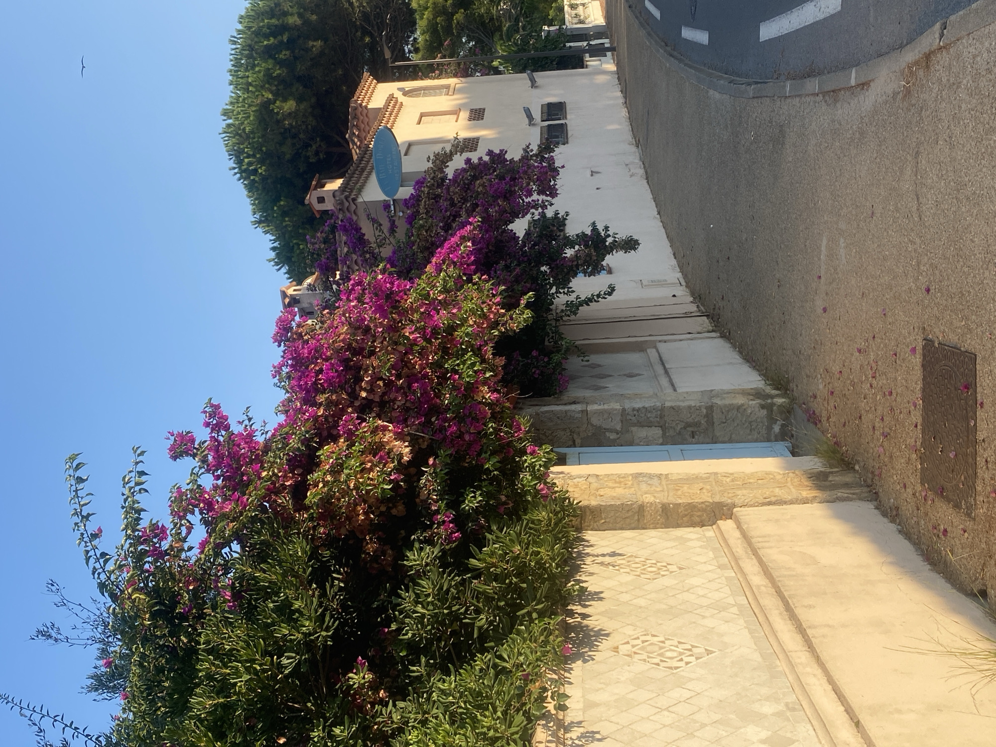 Quiet residential streets and Villa Mirae entrance, Antibes