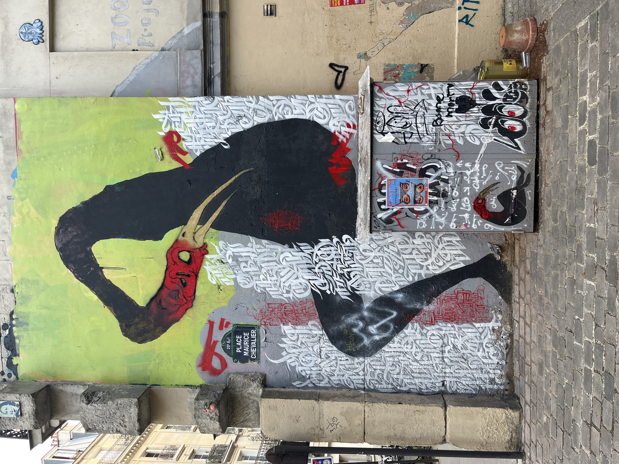 Street art mural spotted in Paris 20th arrondissement
