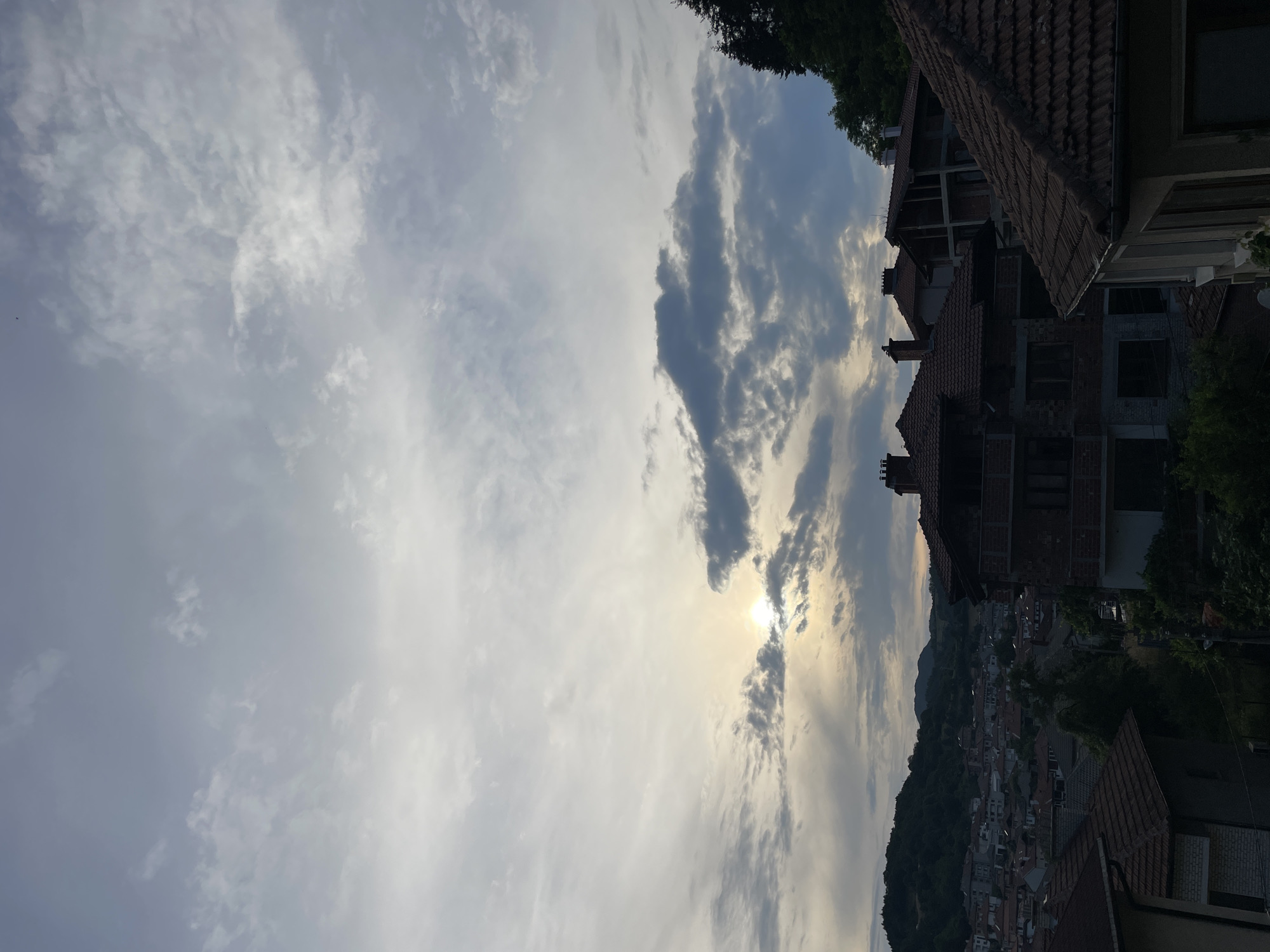 Zlatograd hillside town under a shifting afternoon sky
