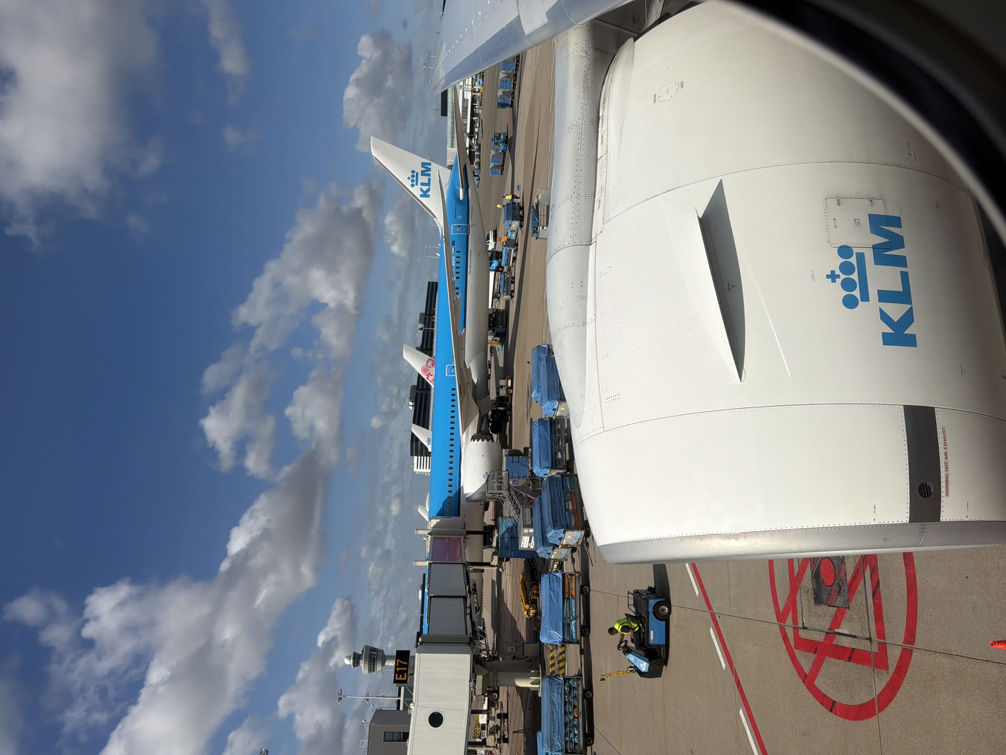 KLM business class departure out of Schiphol