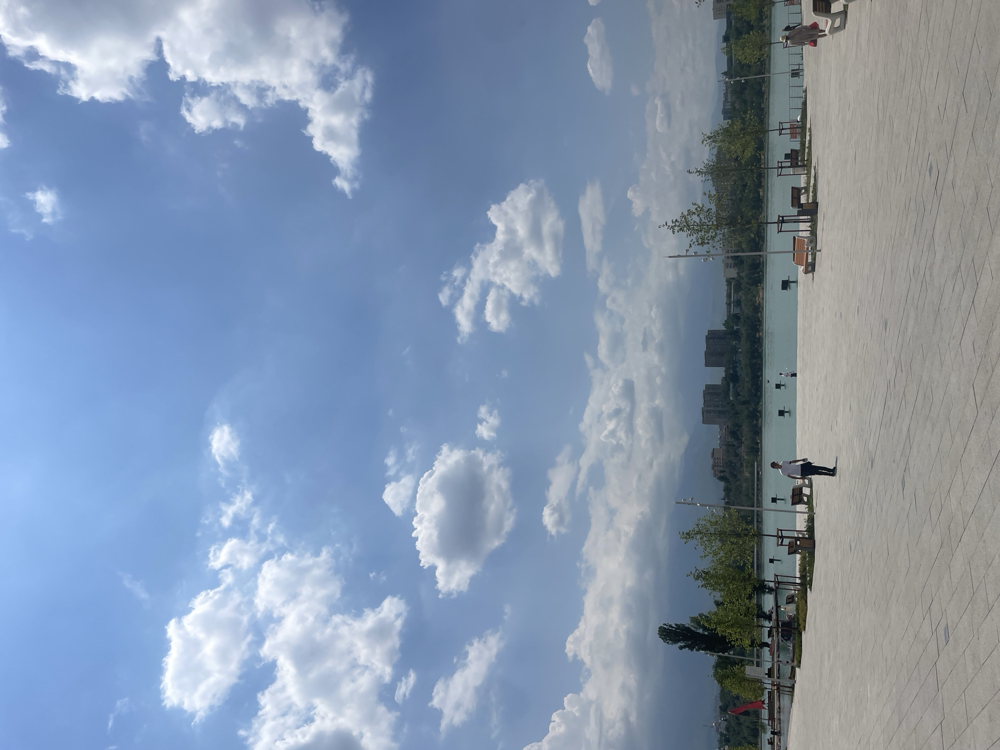 Morning street and park scenes across central Almaty