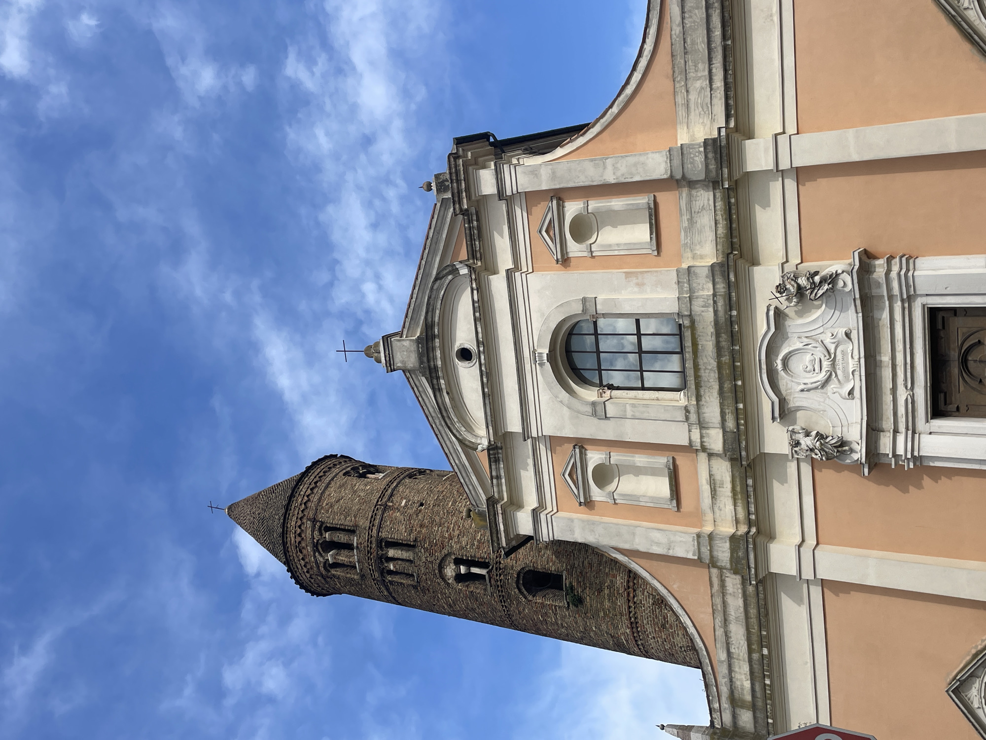 Tourist explores historic Ravenna basilicas and streets during sightseeing visit