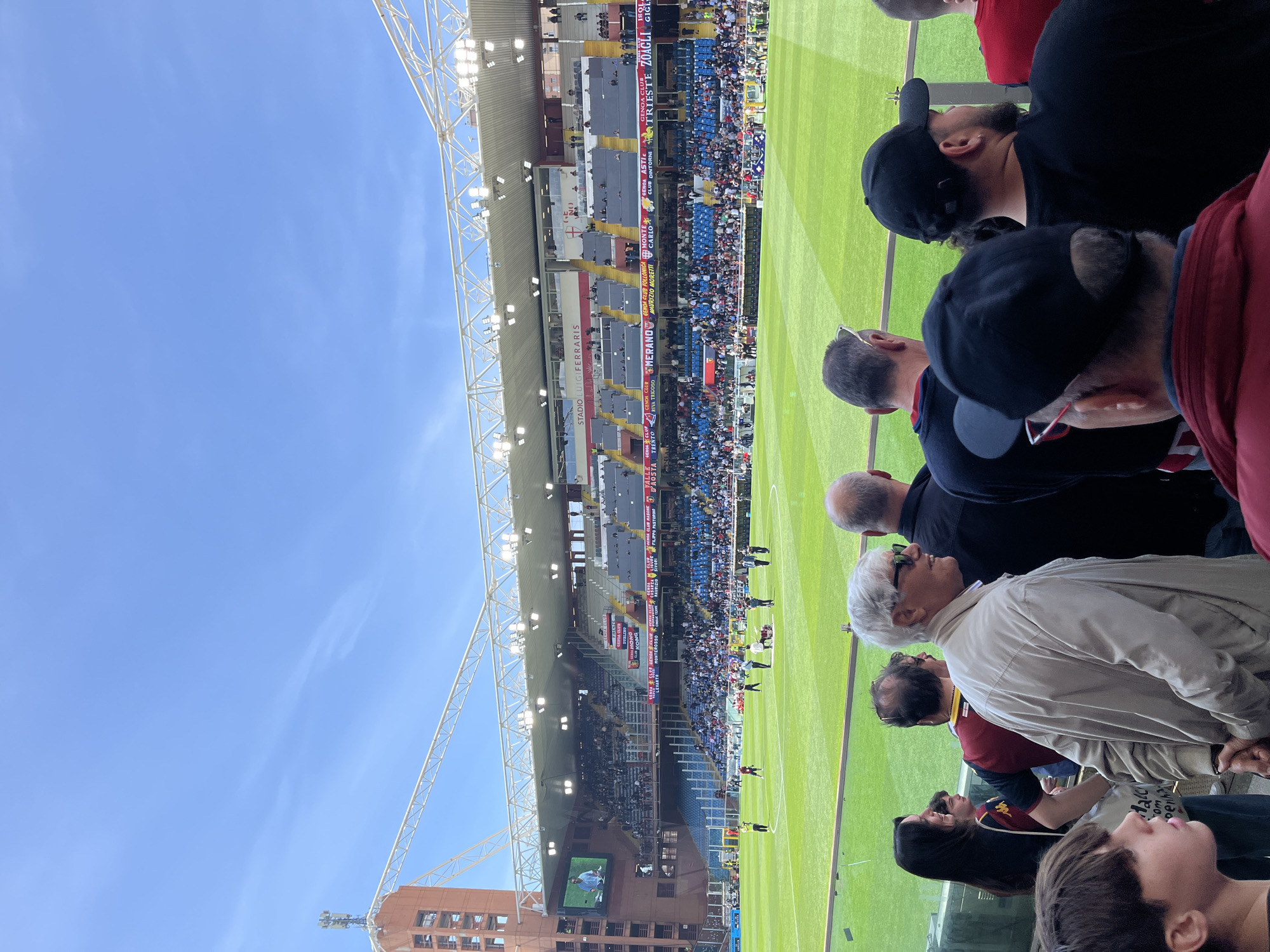 Genoa soccer fans pack stadium and streets for match