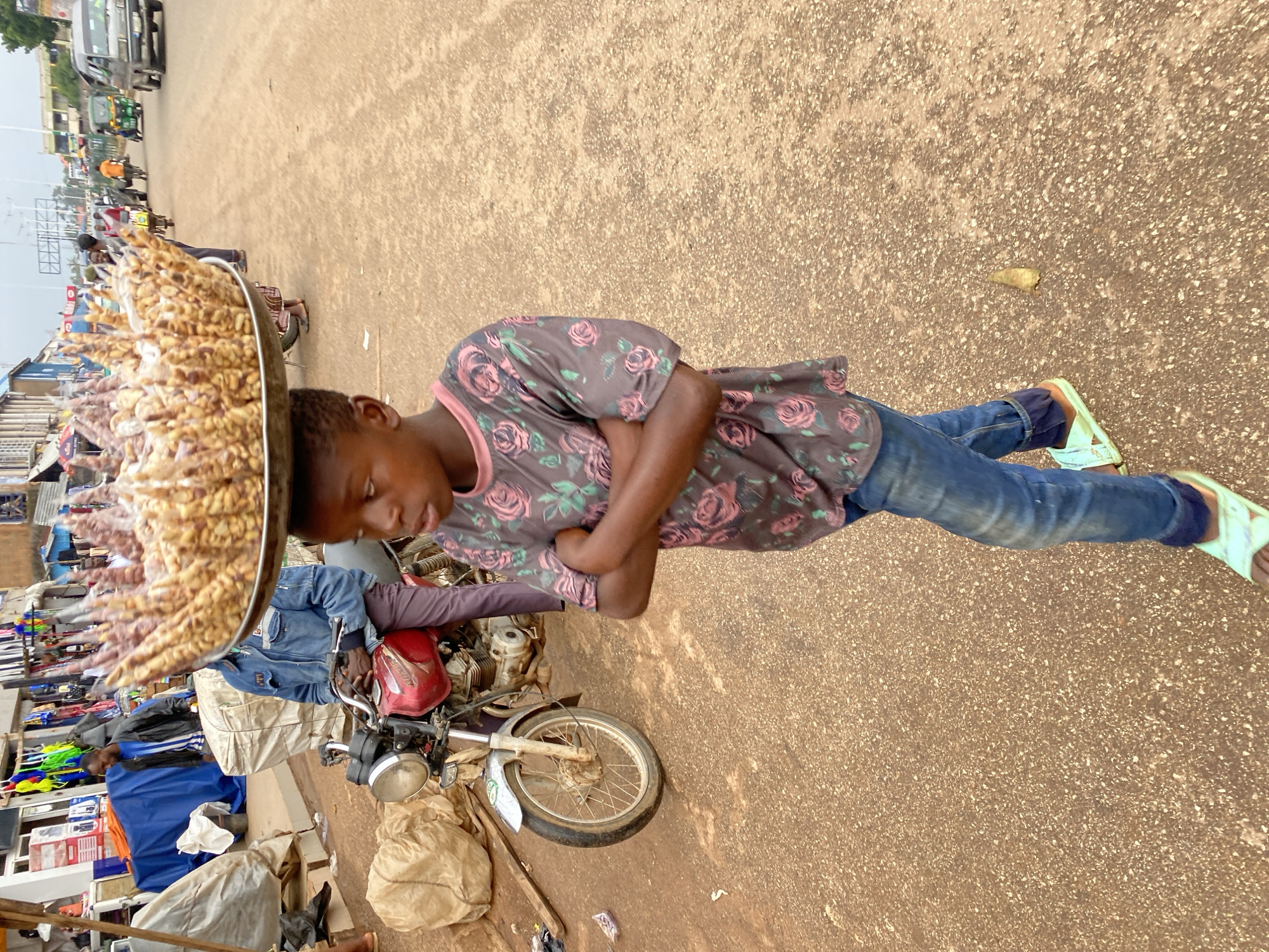 Daily street life and commerce in Bukuru, Nigeria
