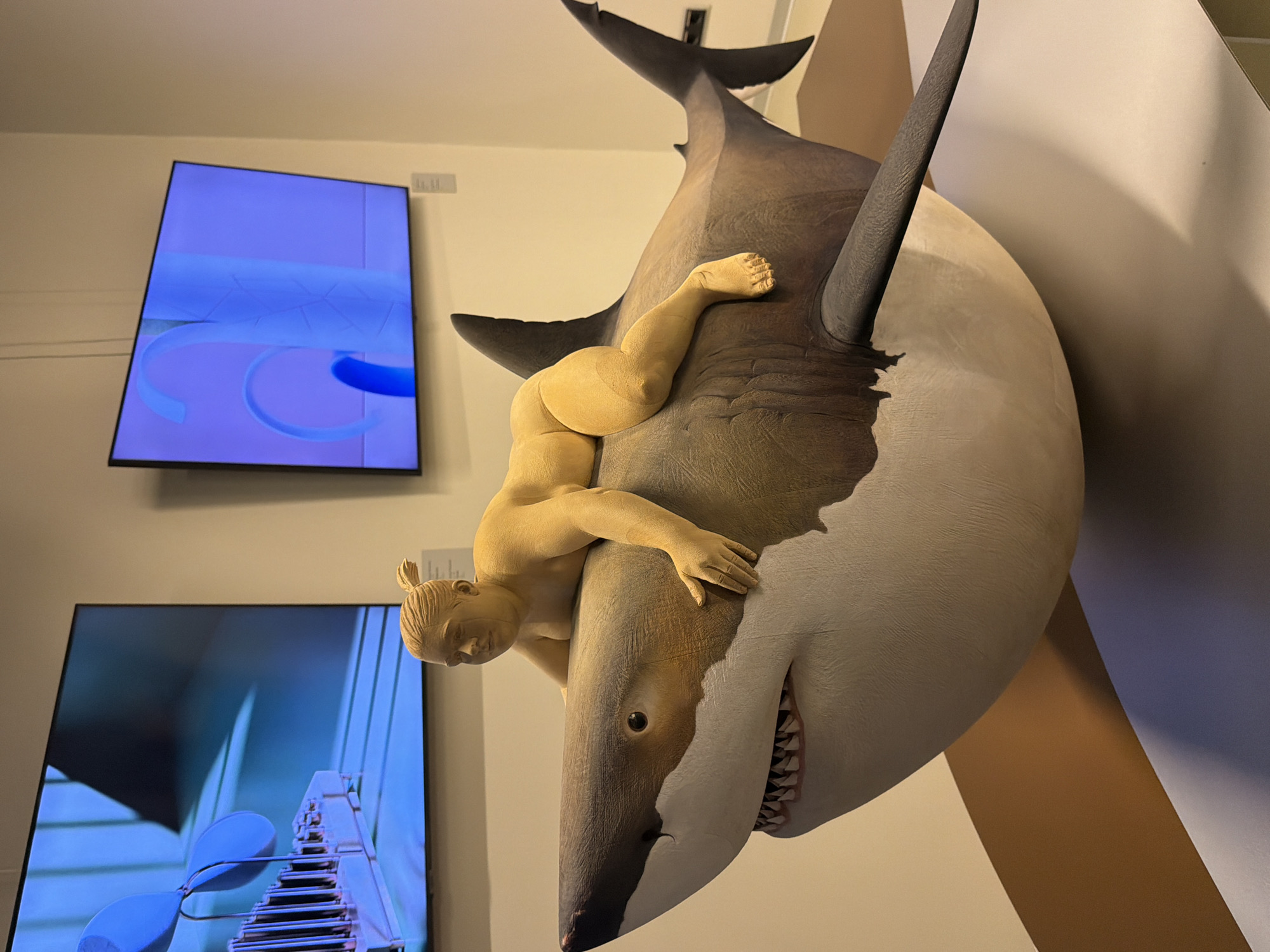 Eclectic art walk through surreal sculptures and paintings