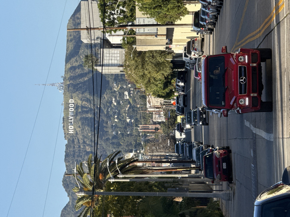 Hollywood Sign Viewed from Multiple LA Locations Overnight