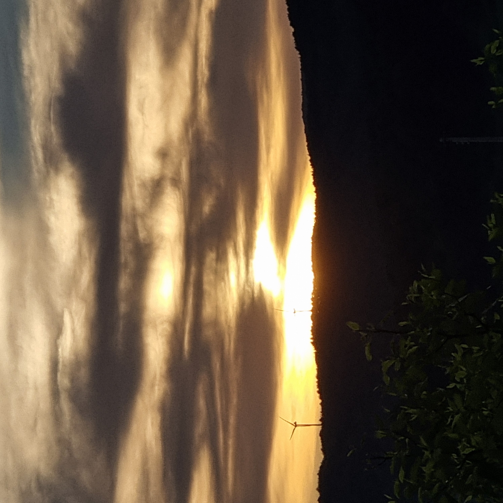 Golden-hour evening in rural Dunnae-myeon, family moments included