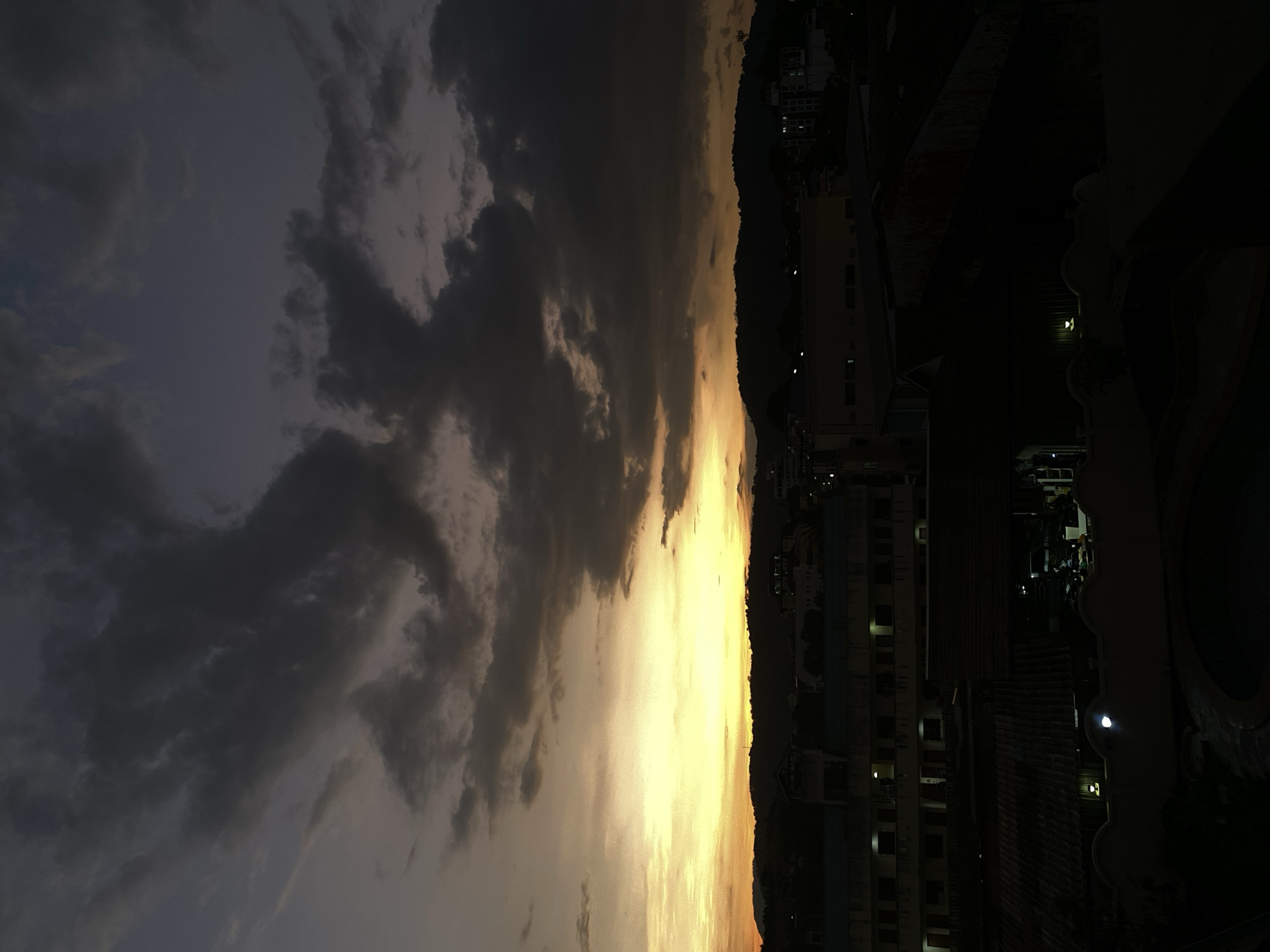 Dramatic cloudy sky observed over Ratsada, Thailand