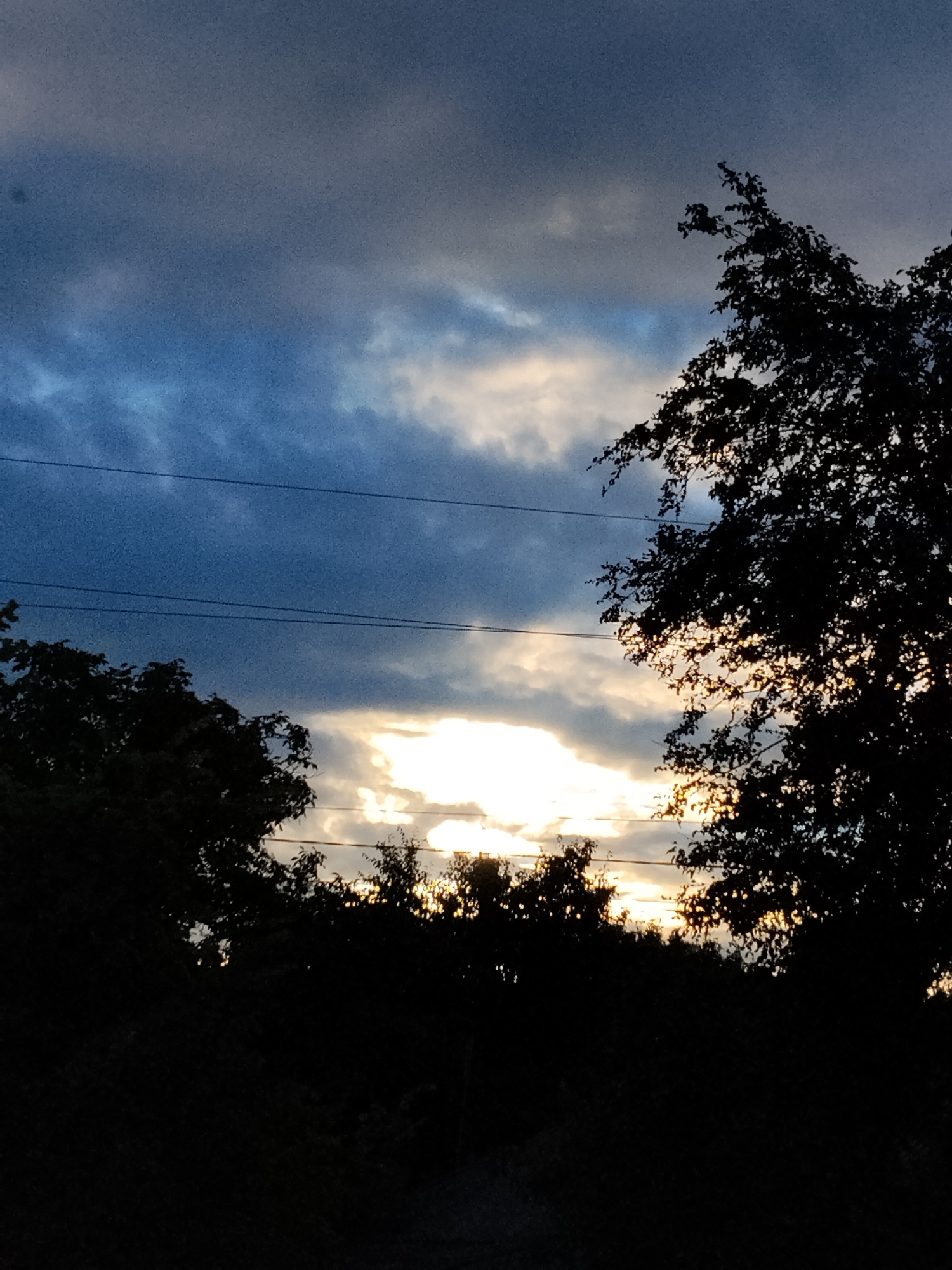 Dusk skies and everyday life in a Ukrainian village