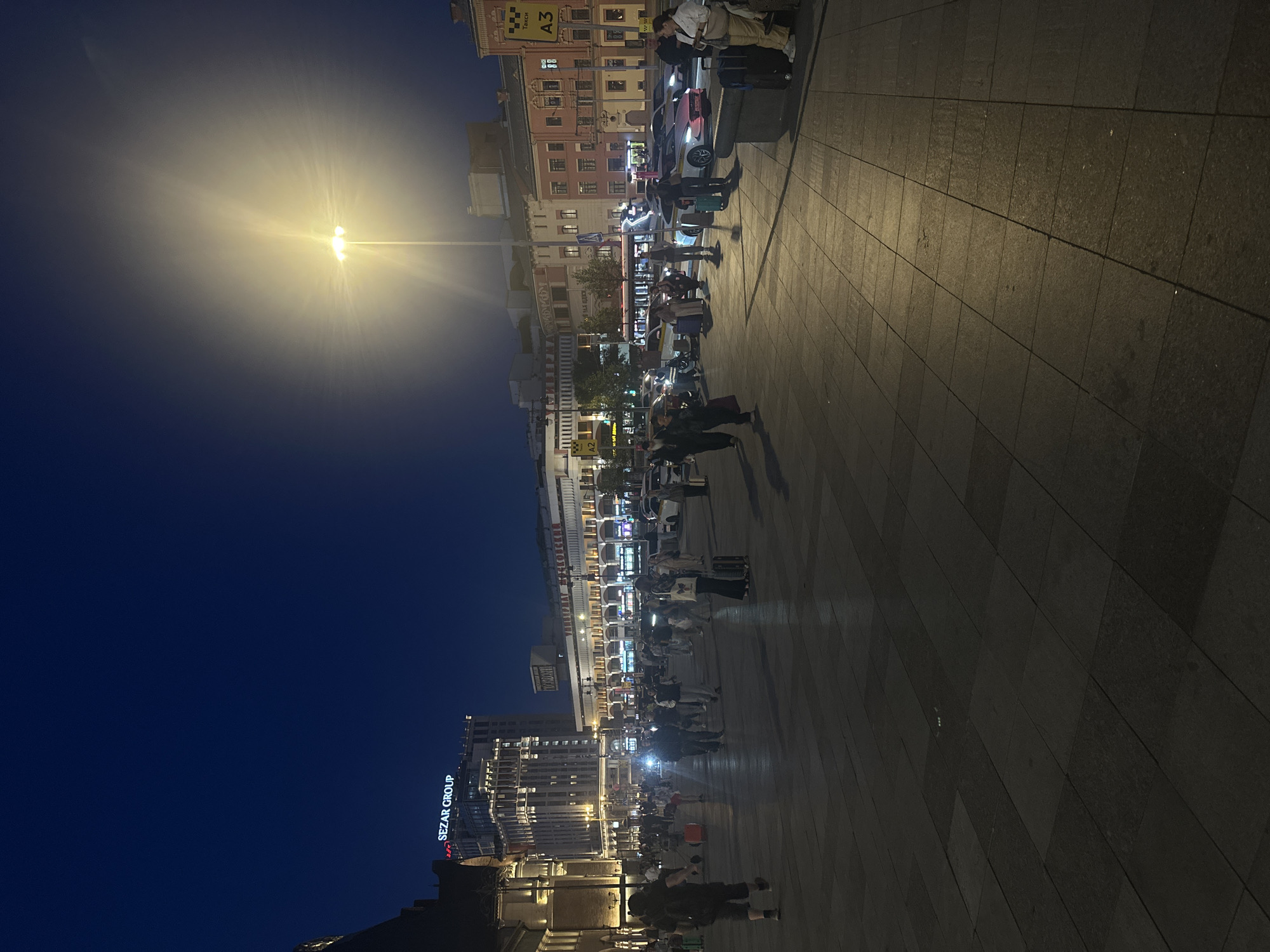 Moscow at dusk: streets, landmarks, and neon signs
