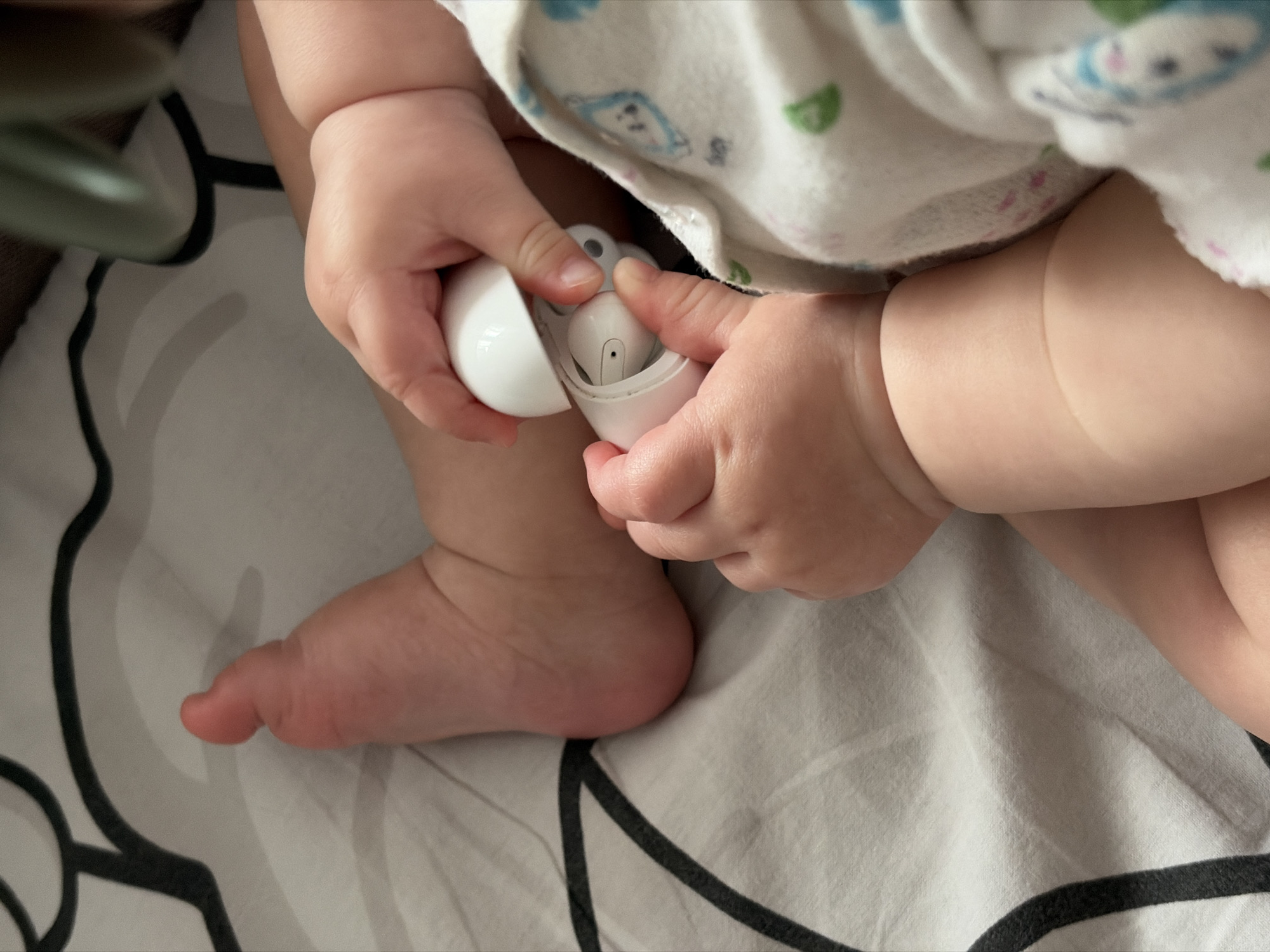 Morning domestic moments with baby captured in Krasnodar home