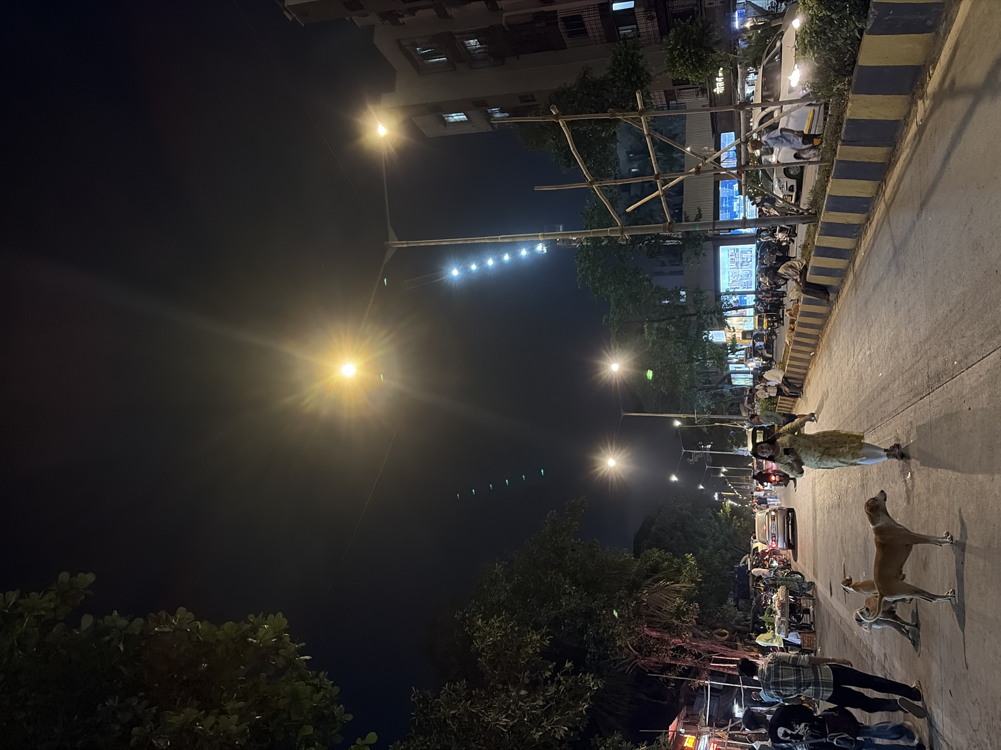 Evening street activity observed in Mumbai
