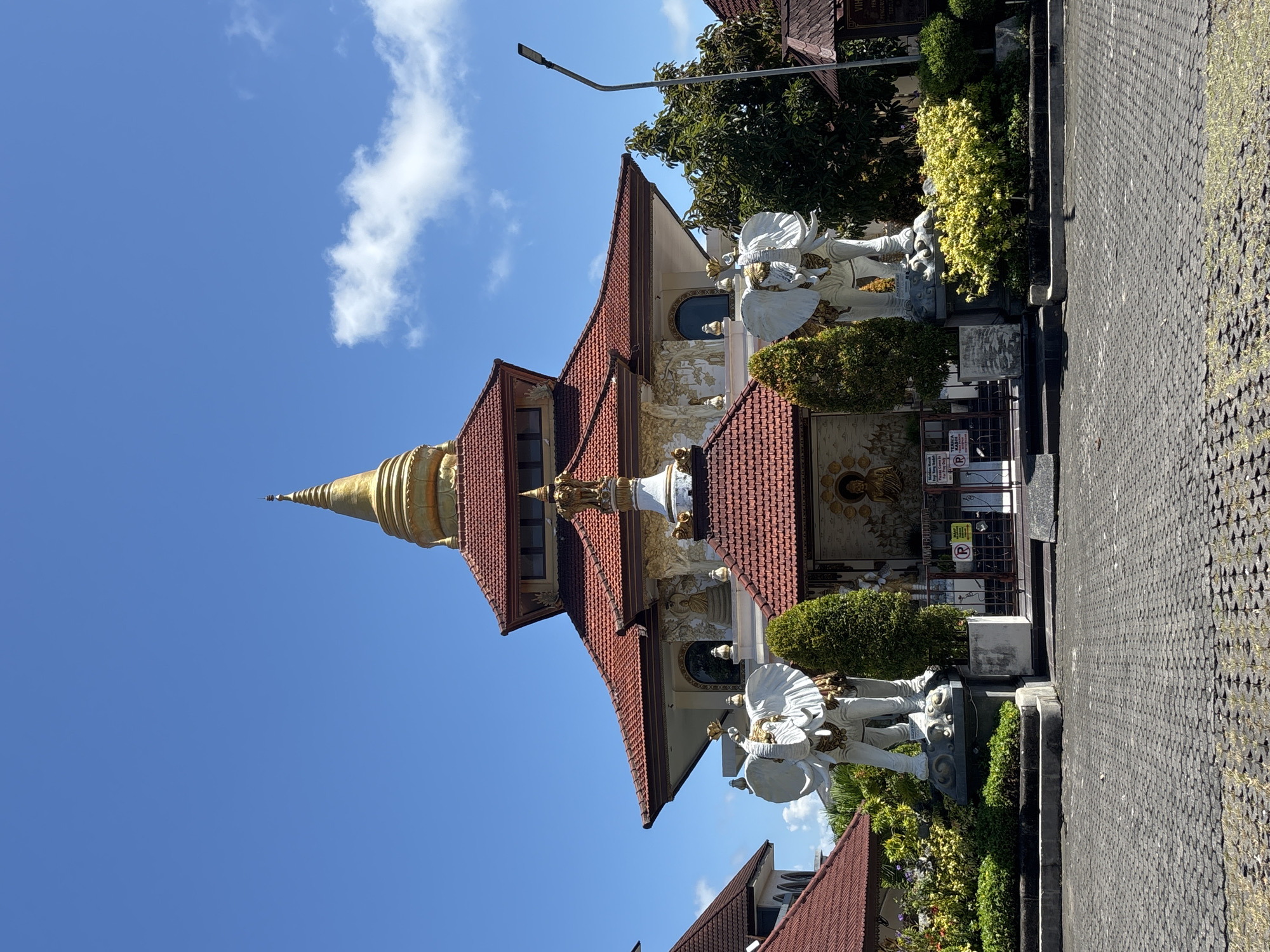 Buddhist temple complex documented in Nusa Dua, Indonesia