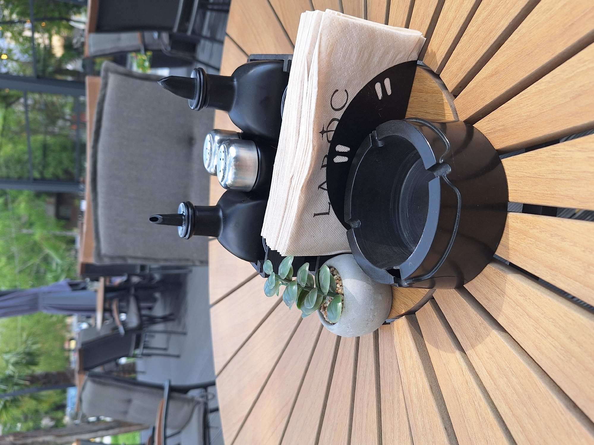Morning outdoor dining scenes captured in Montana, Bulgaria