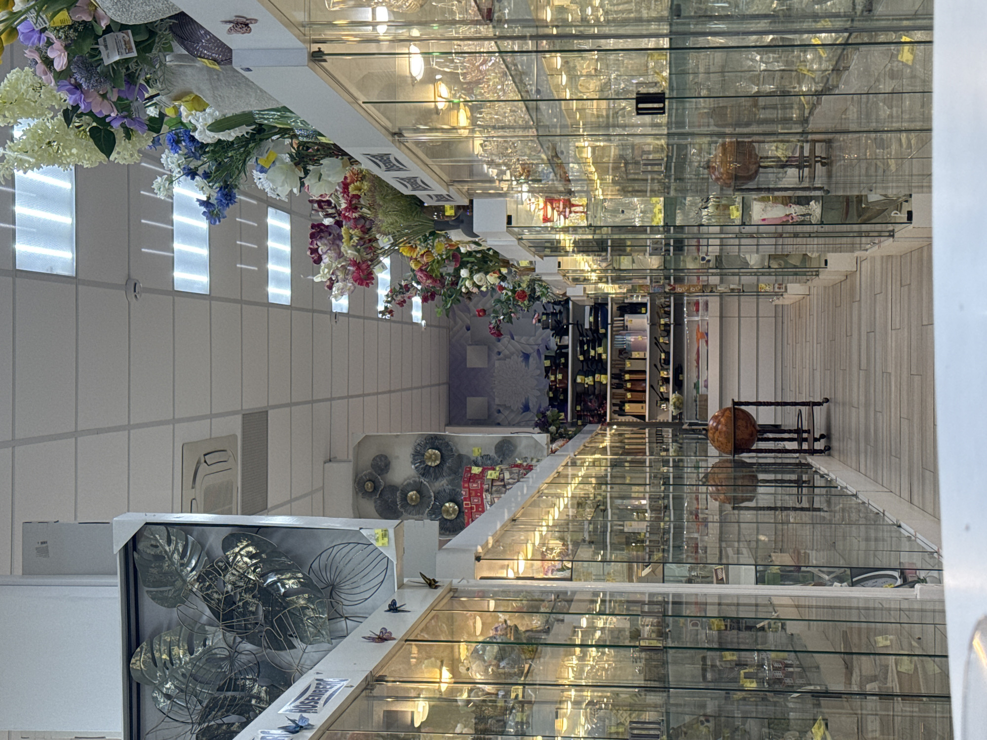 Woman shops at home décor store in Klin, Russia