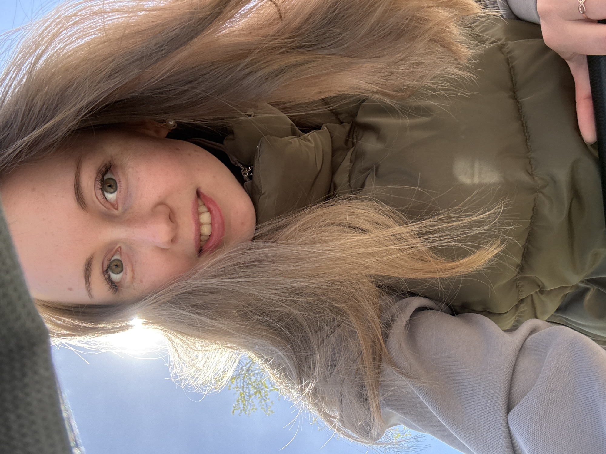 Spring morning walk documented through selfies and urban scenes