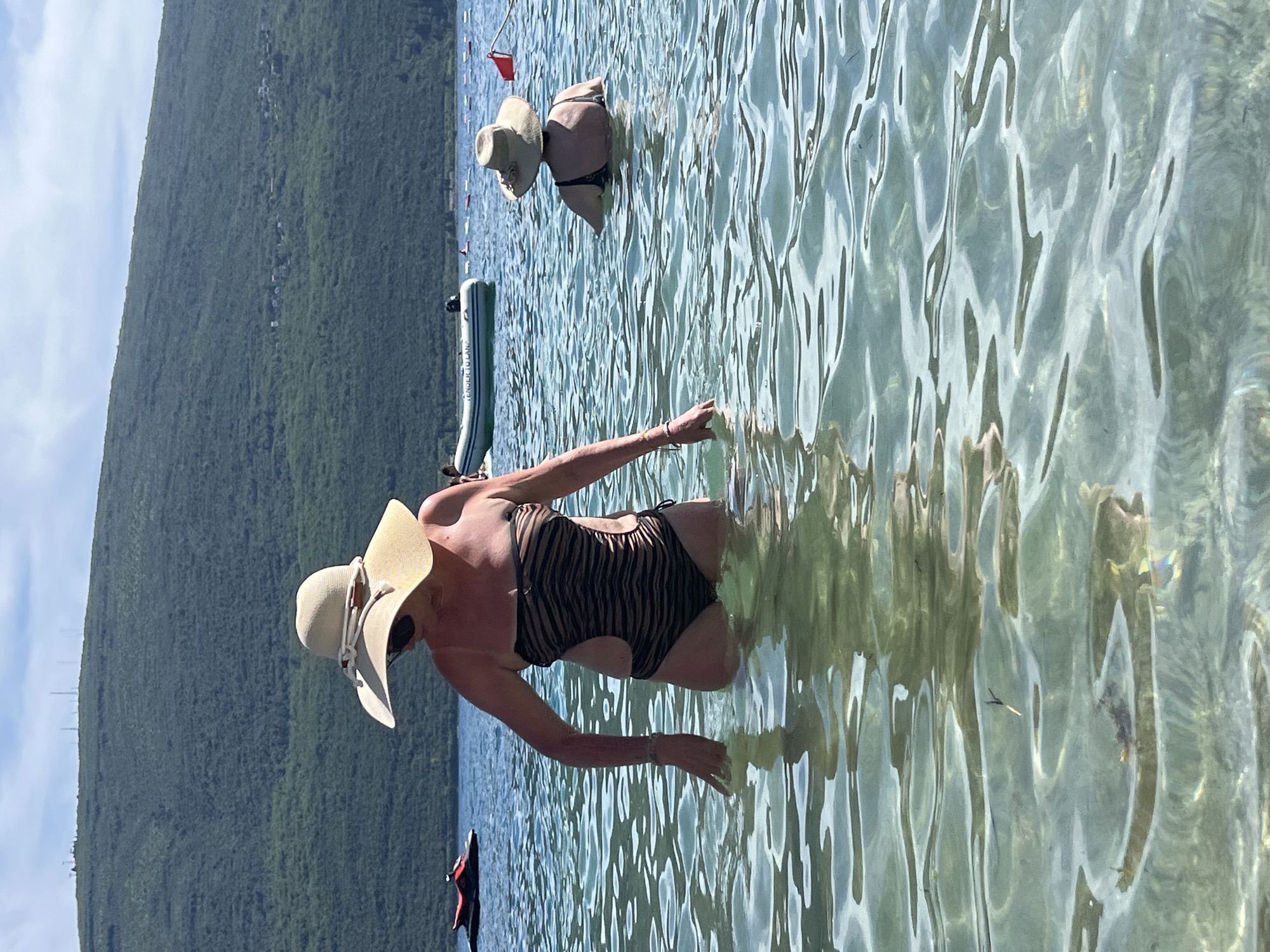 Beach day at Bay of Kotor Montenegro