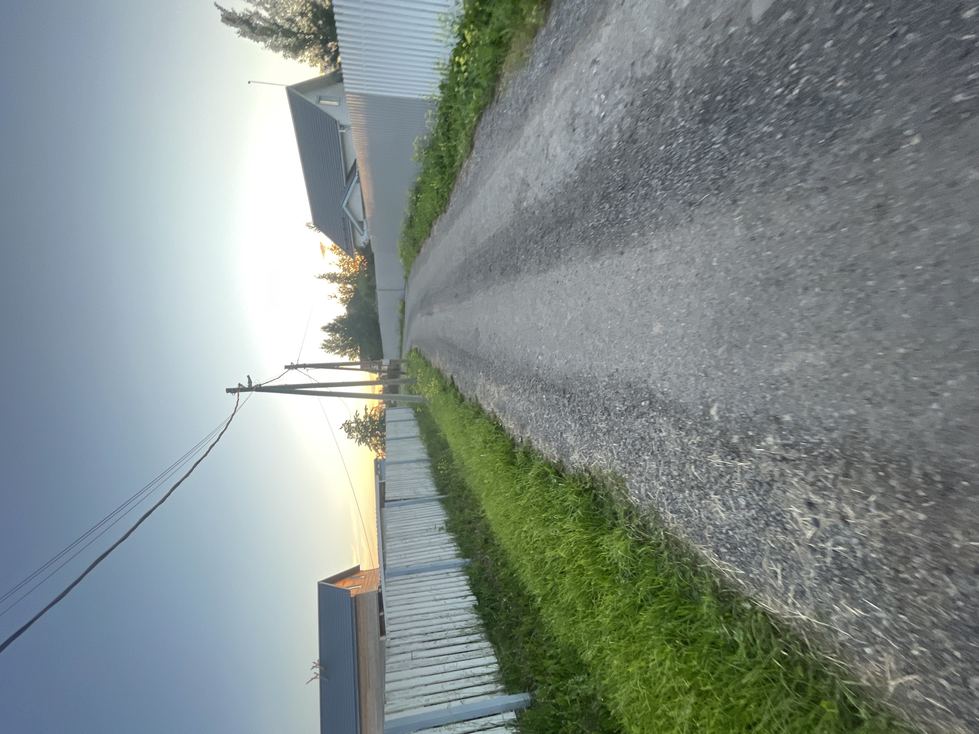 Evening stroll through a quiet Russian village at golden hour