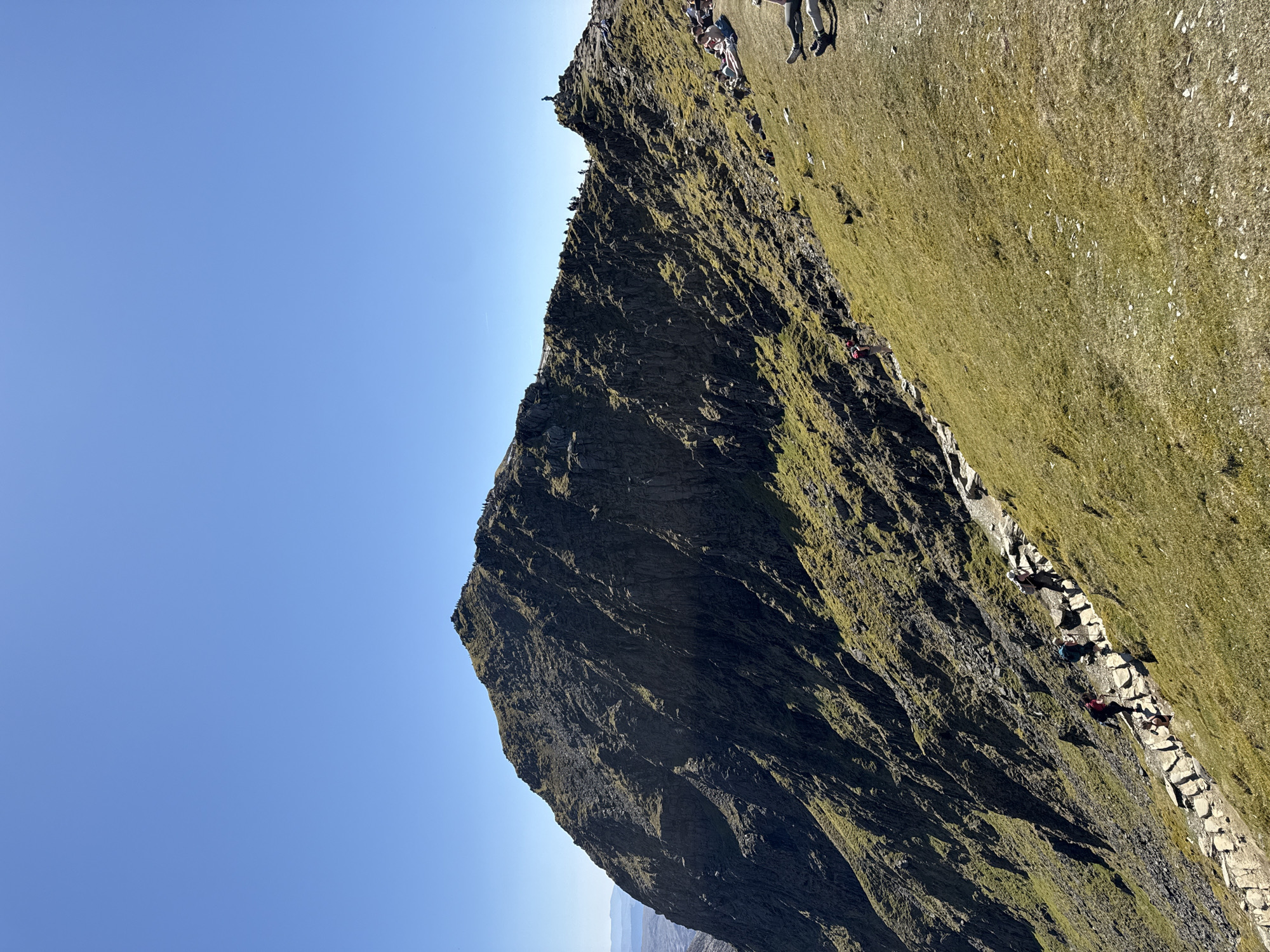 Hikers spotted on Snowdonia peaks during clear April morning
