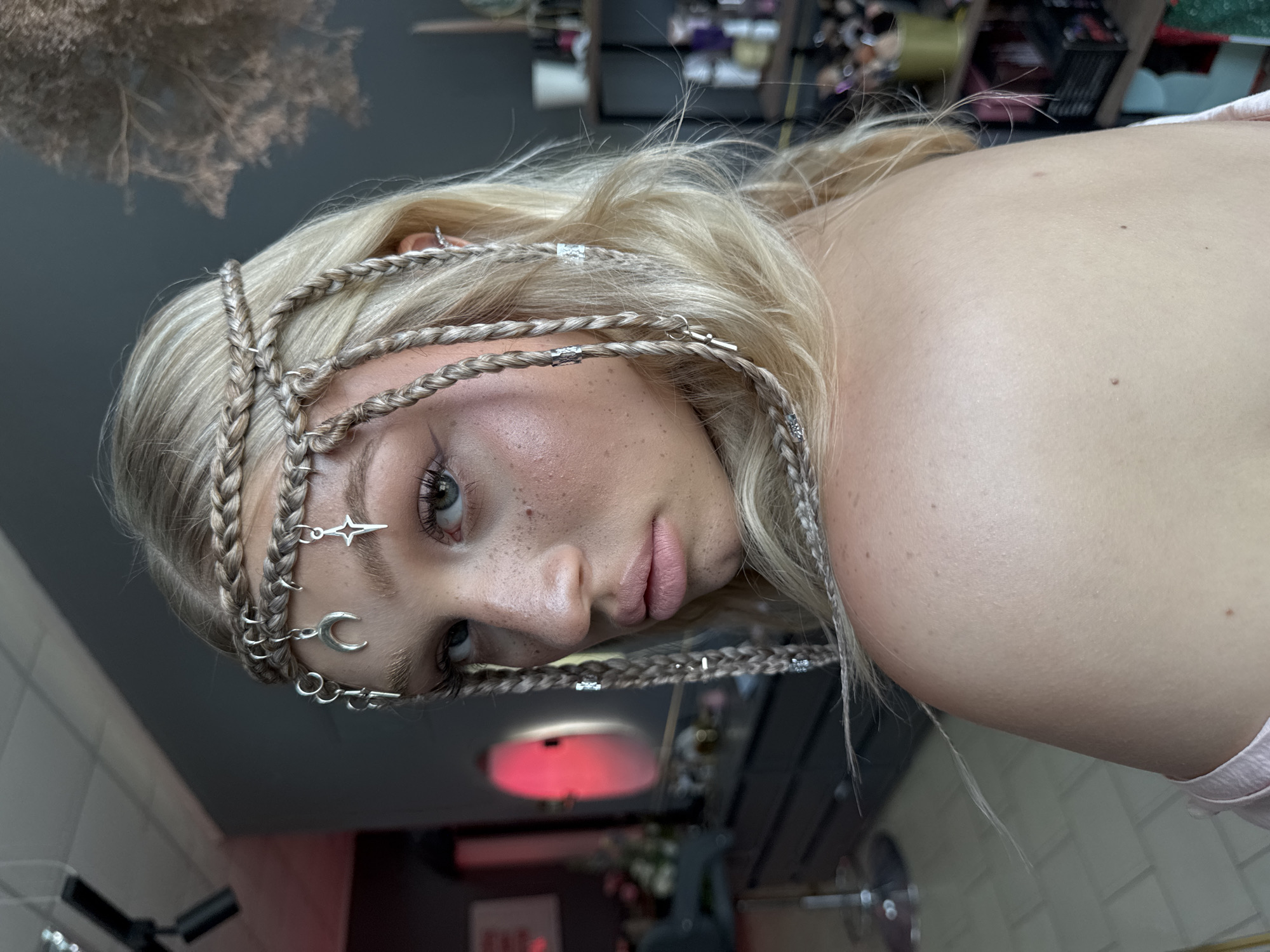Hair and makeup session with celestial braid styling in Novocherkassk