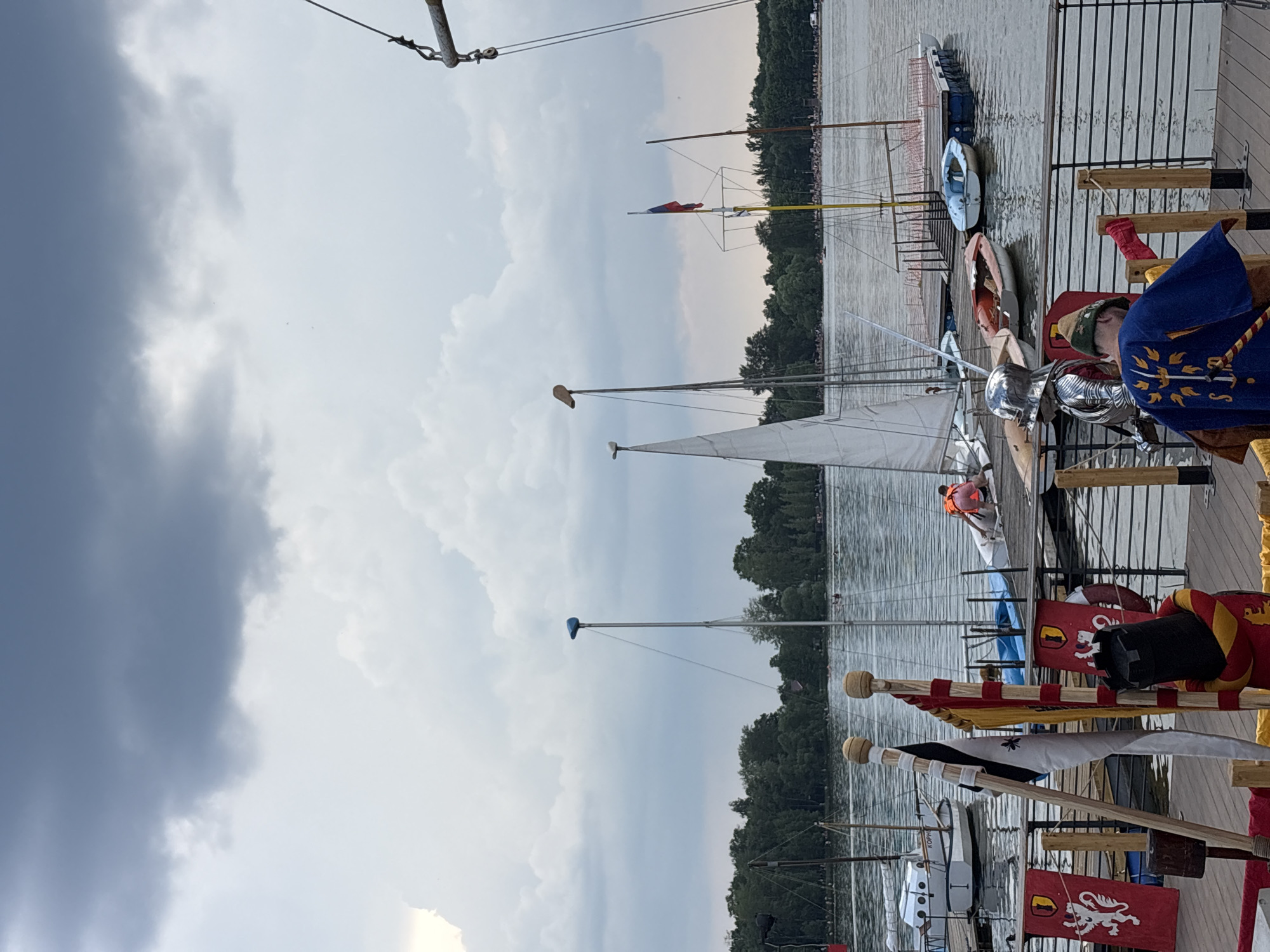 Medieval reenactment event at Moscow waterfront