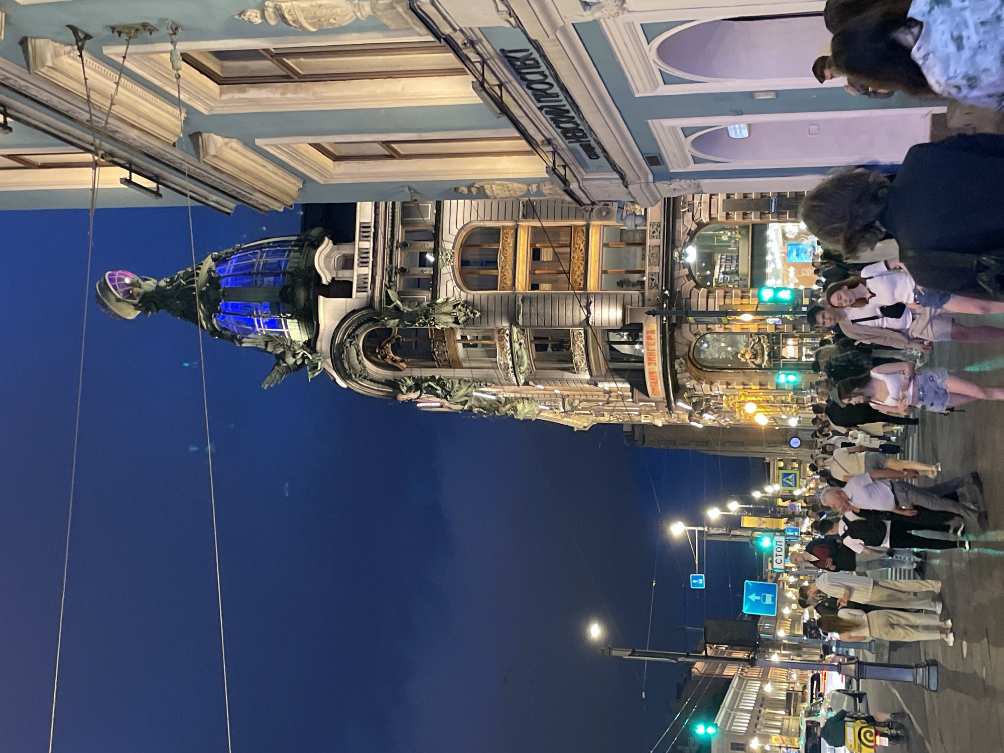 Evening documentation of illuminated historic Saint Petersburg landmarks
