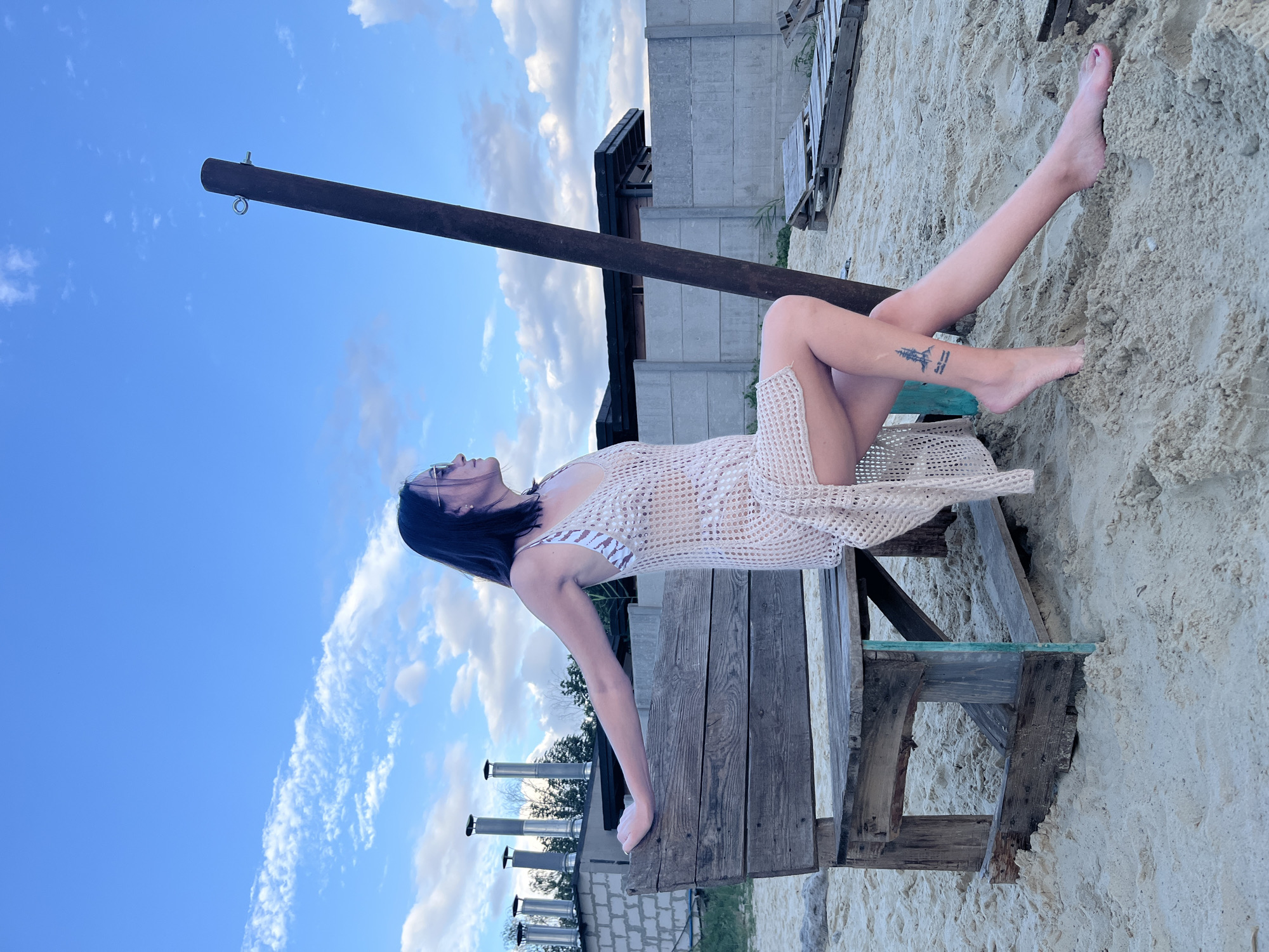 Beachside hangout in Lozuvatka under stormy skies