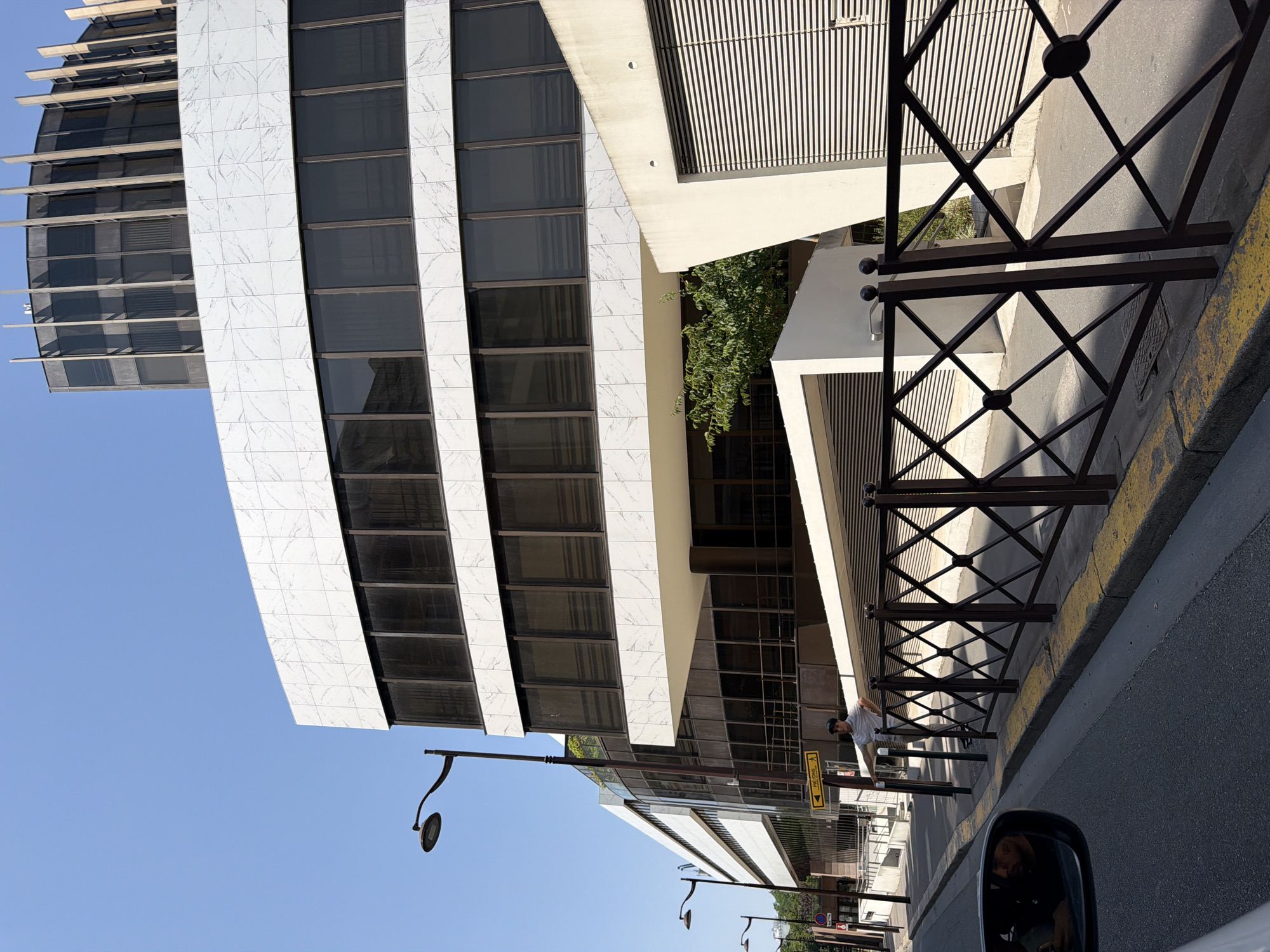 Neuilly-sur-Seine architecture, old and new, on a sunny morning