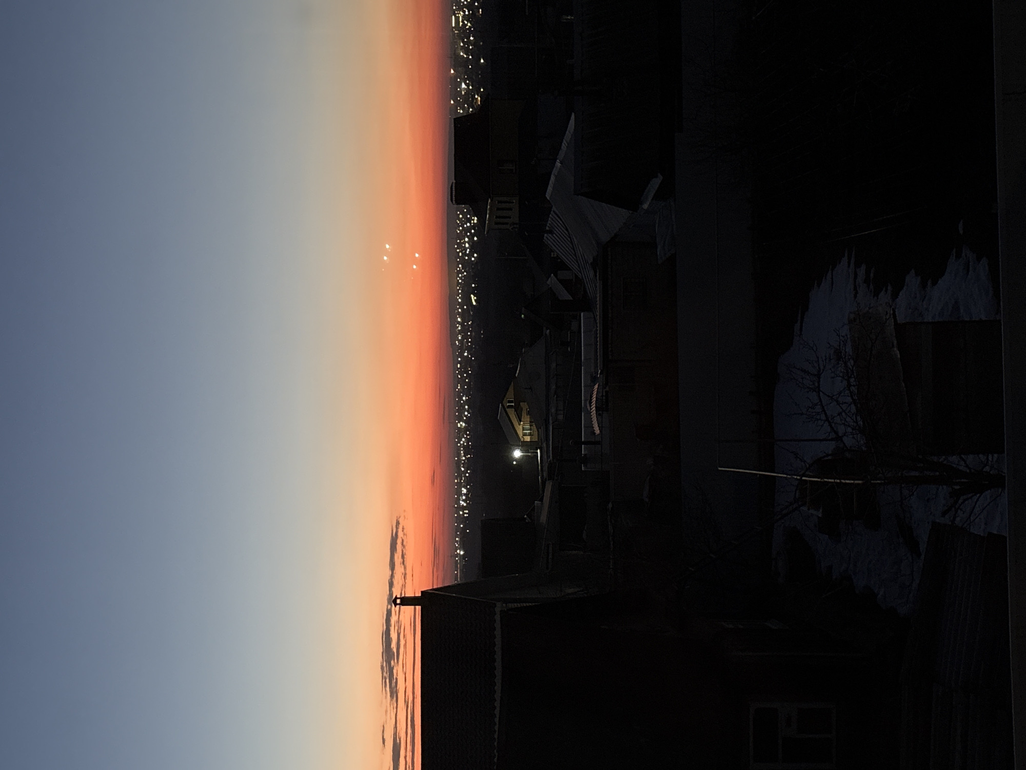 Dusk skyline captured over Ulyanovsk, Russia